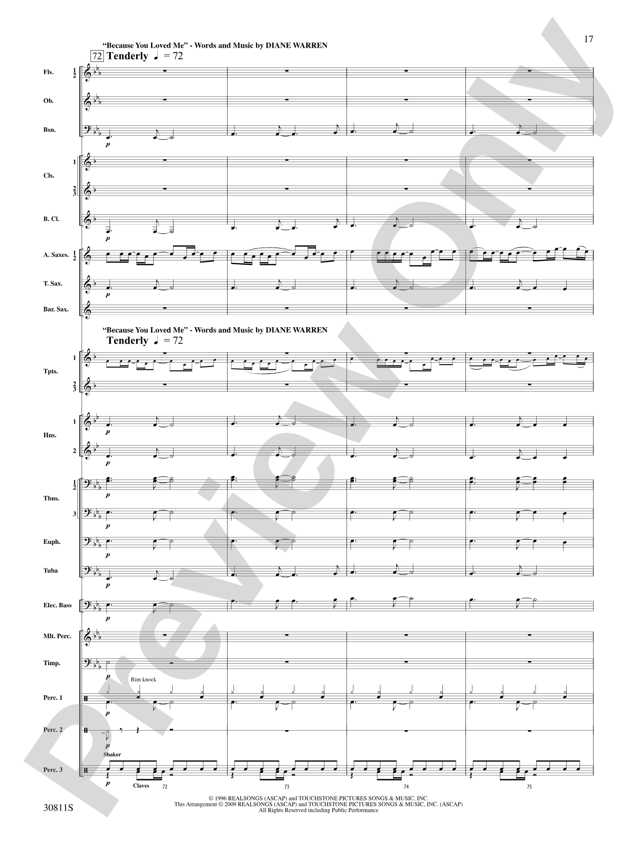 Academy Nights Remembered (The Music of Diane Warren): Concert Band Conductor Score & Parts