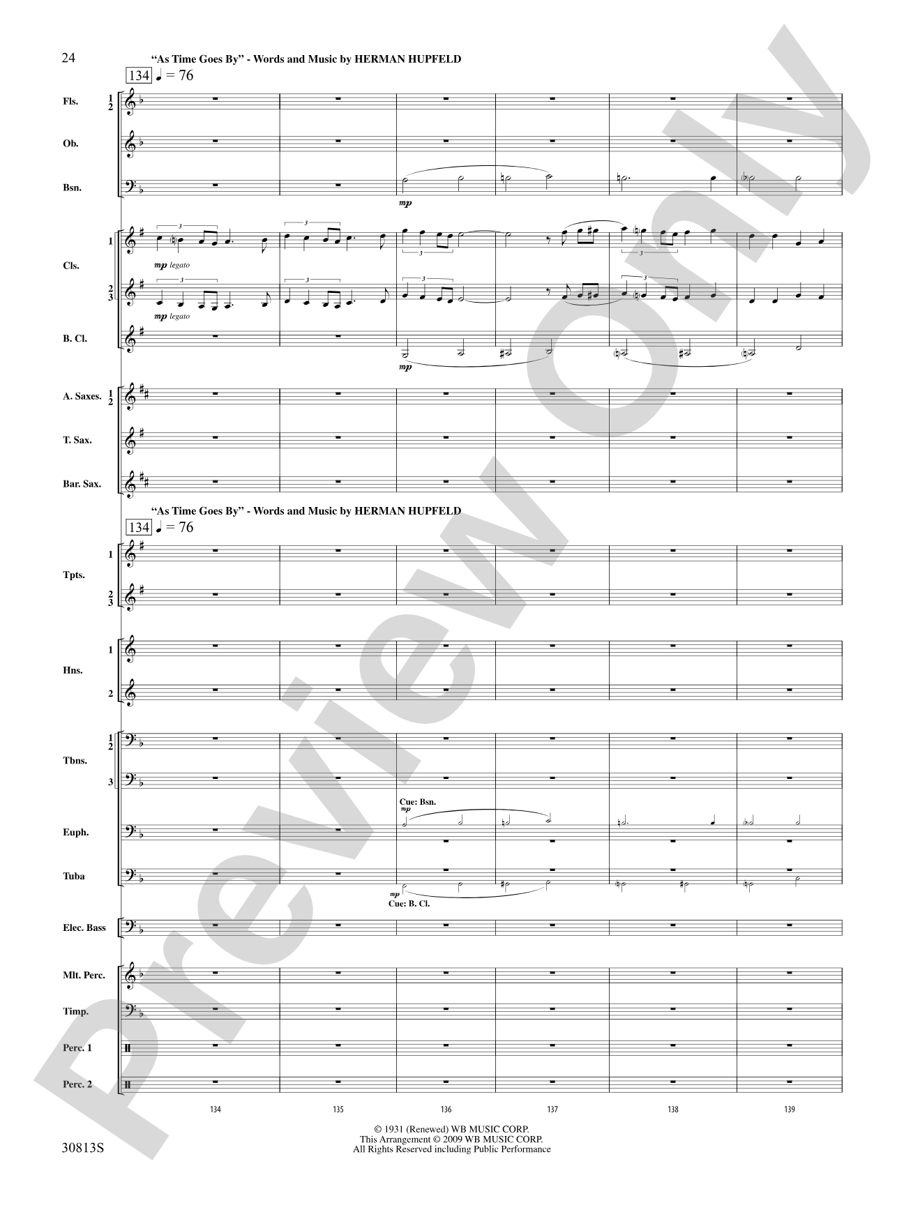 Salute to the Cinema: Concert Band Conductor Score & Parts