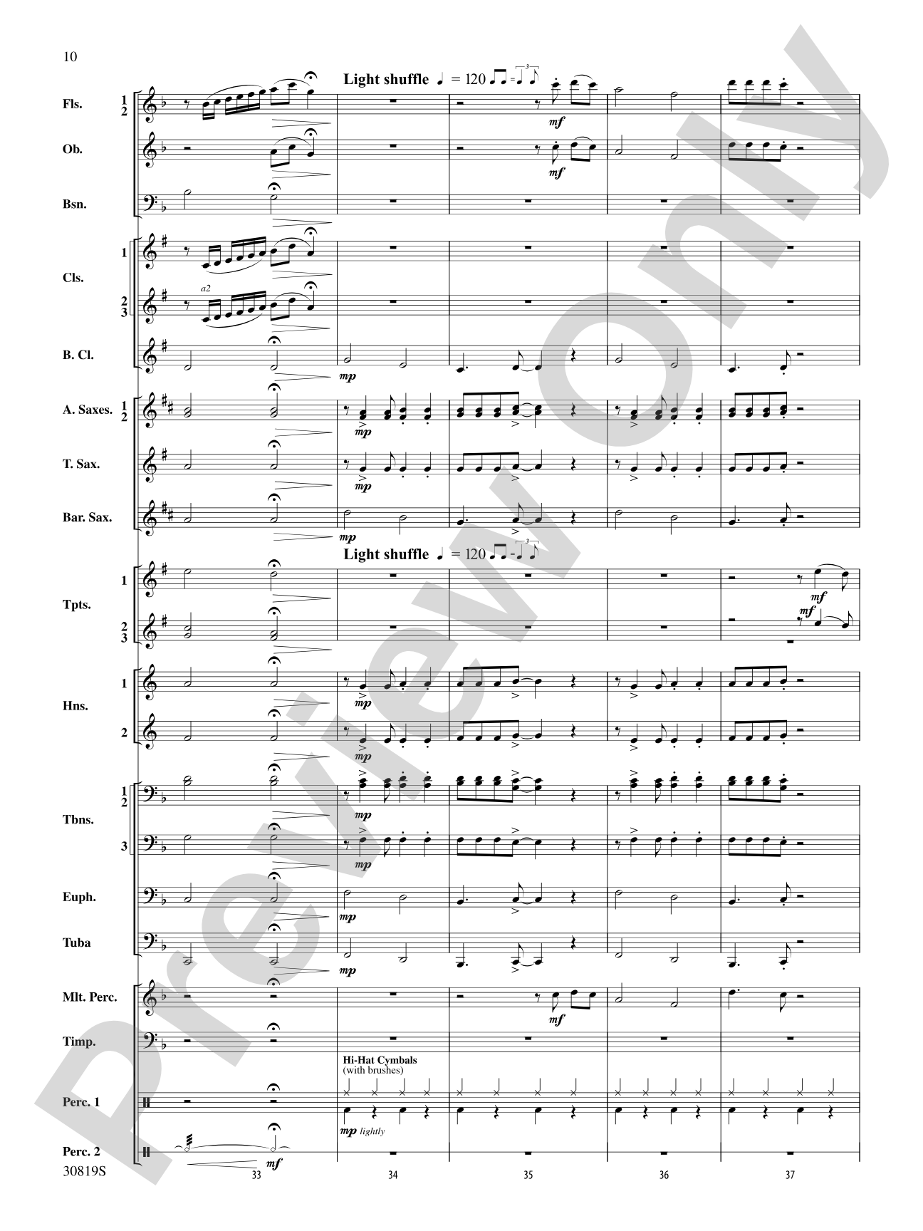 Sixties Gold: Concert Band Conductor Score & Parts