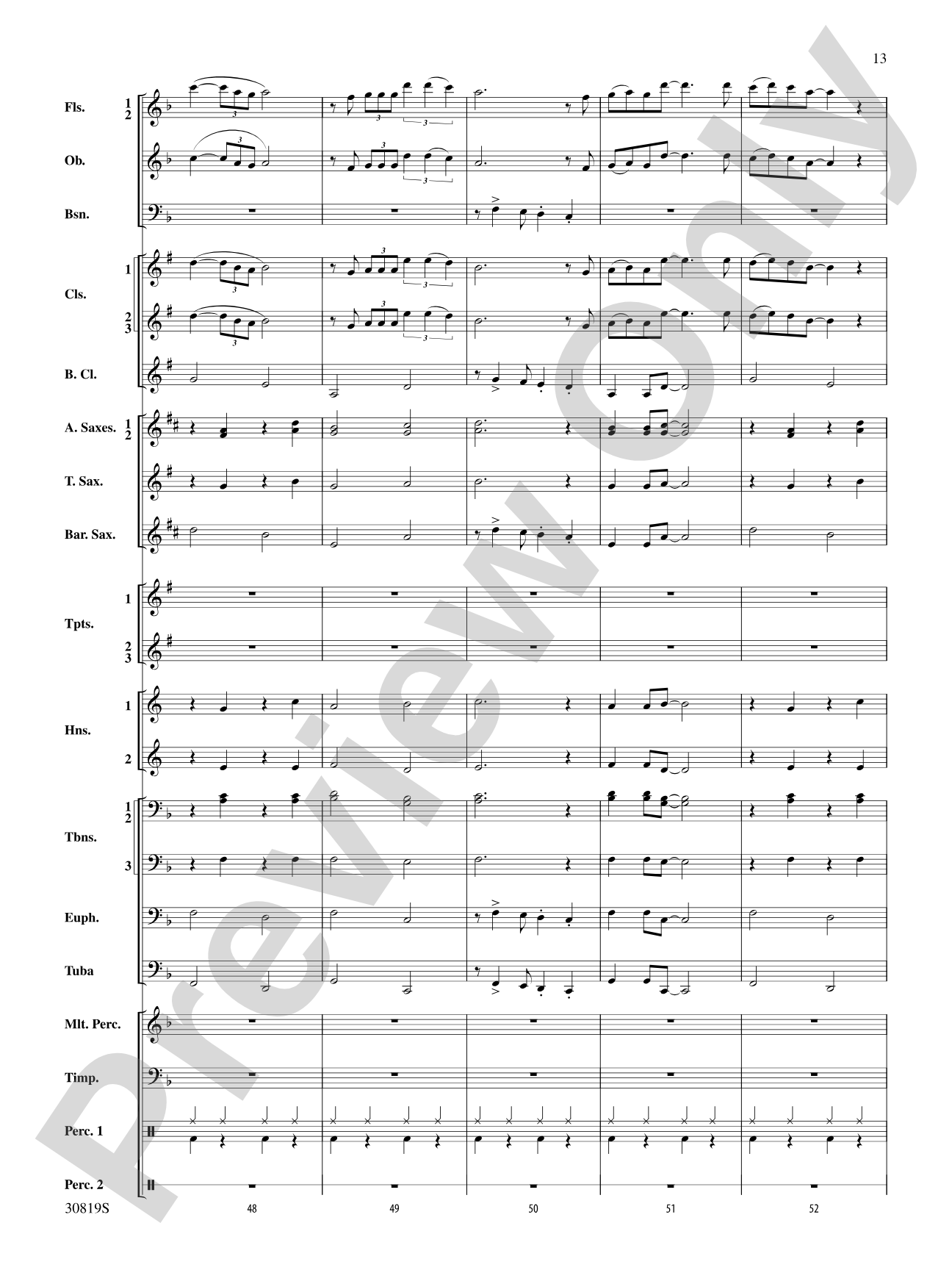 Sixties Gold: Concert Band Conductor Score & Parts