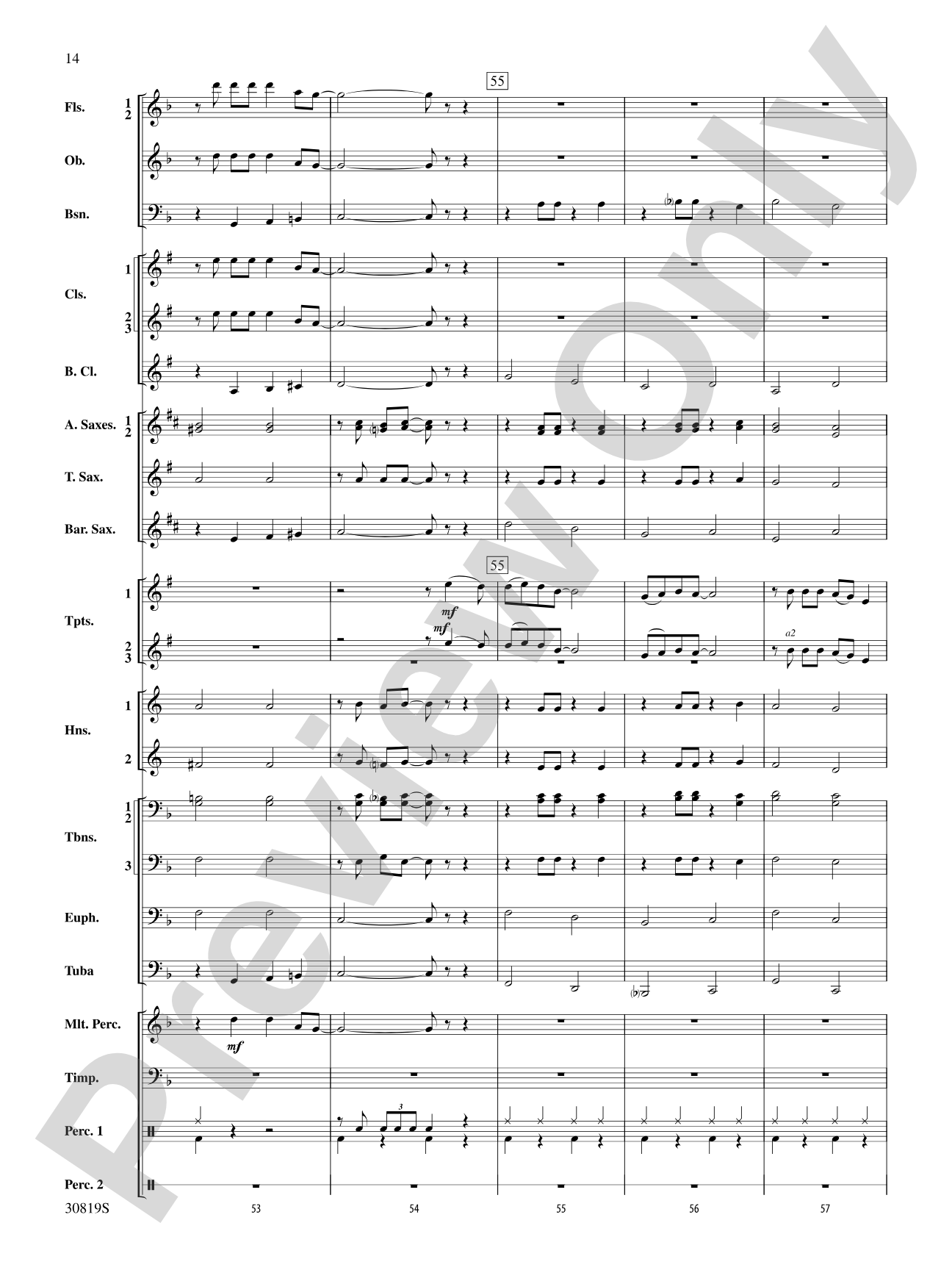 Sixties Gold: Concert Band Conductor Score & Parts