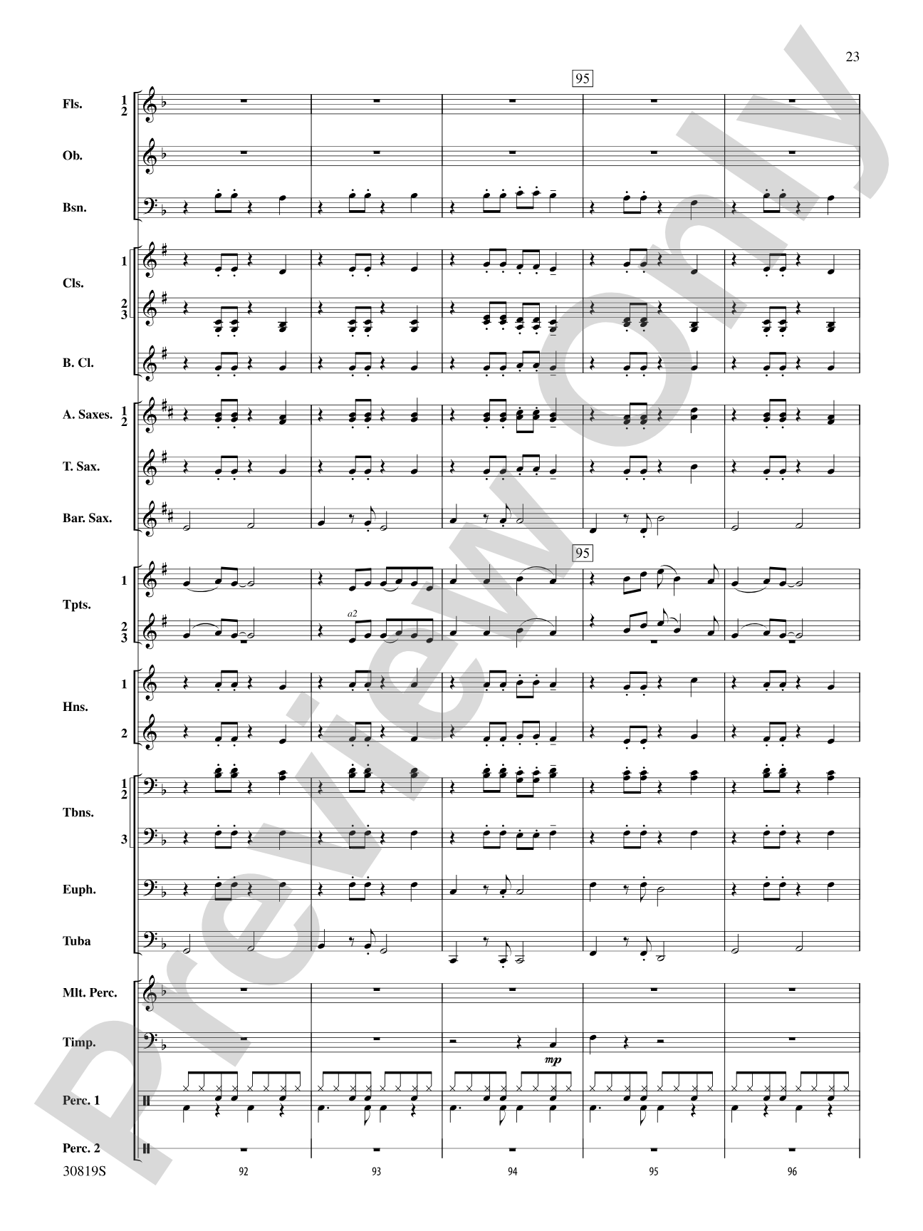 Sixties Gold: Concert Band Conductor Score & Parts