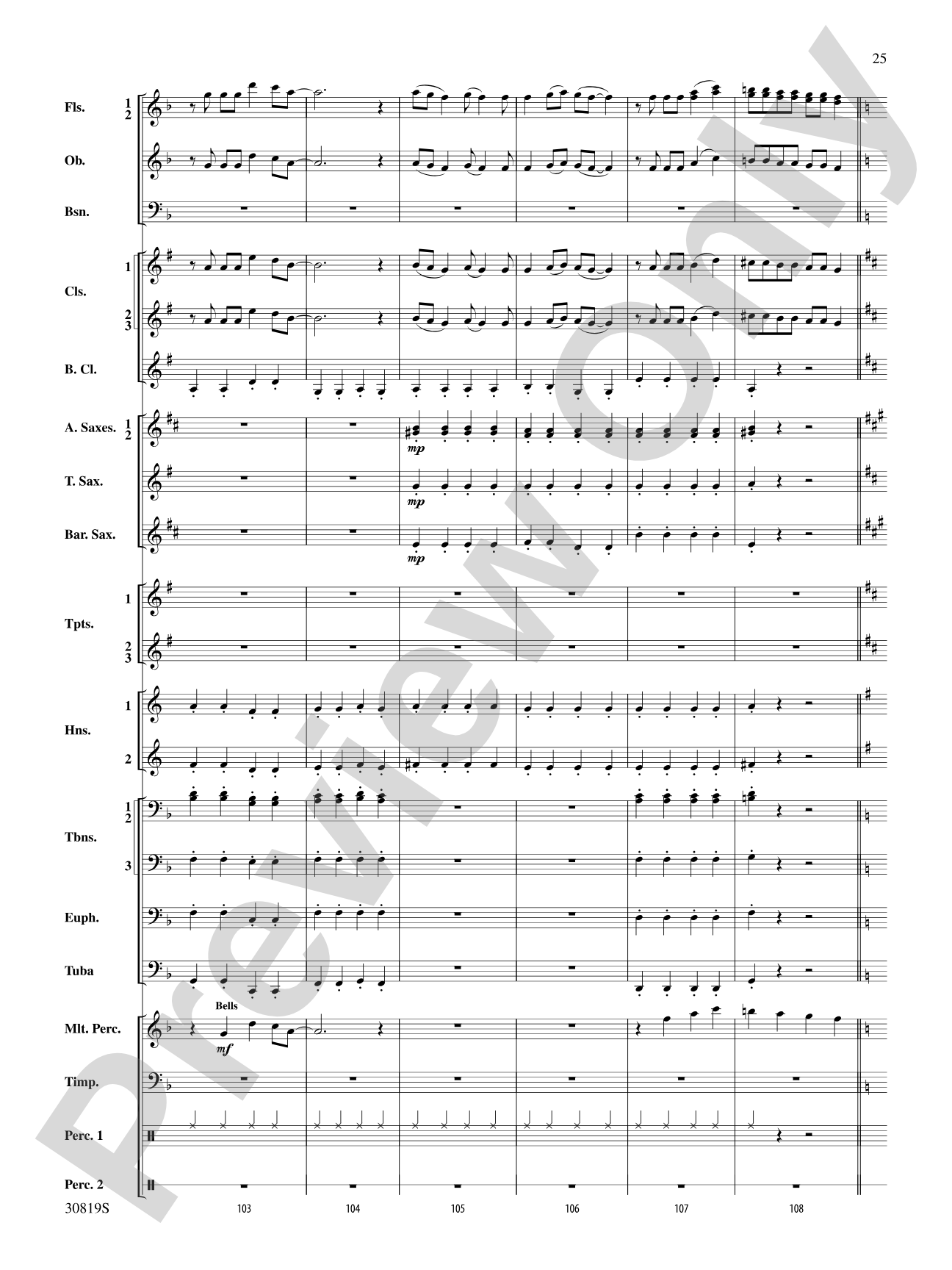 Sixties Gold: Concert Band Conductor Score & Parts