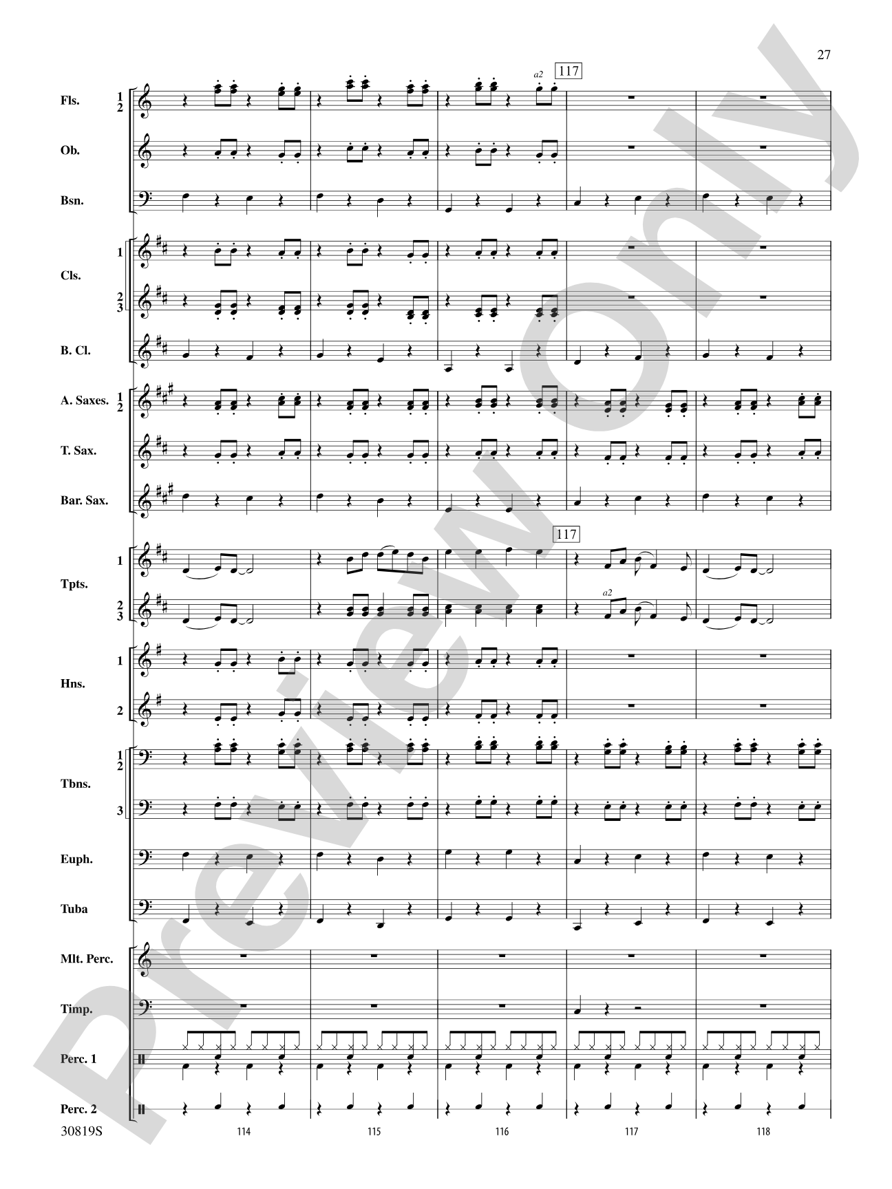 Sixties Gold: Concert Band Conductor Score & Parts