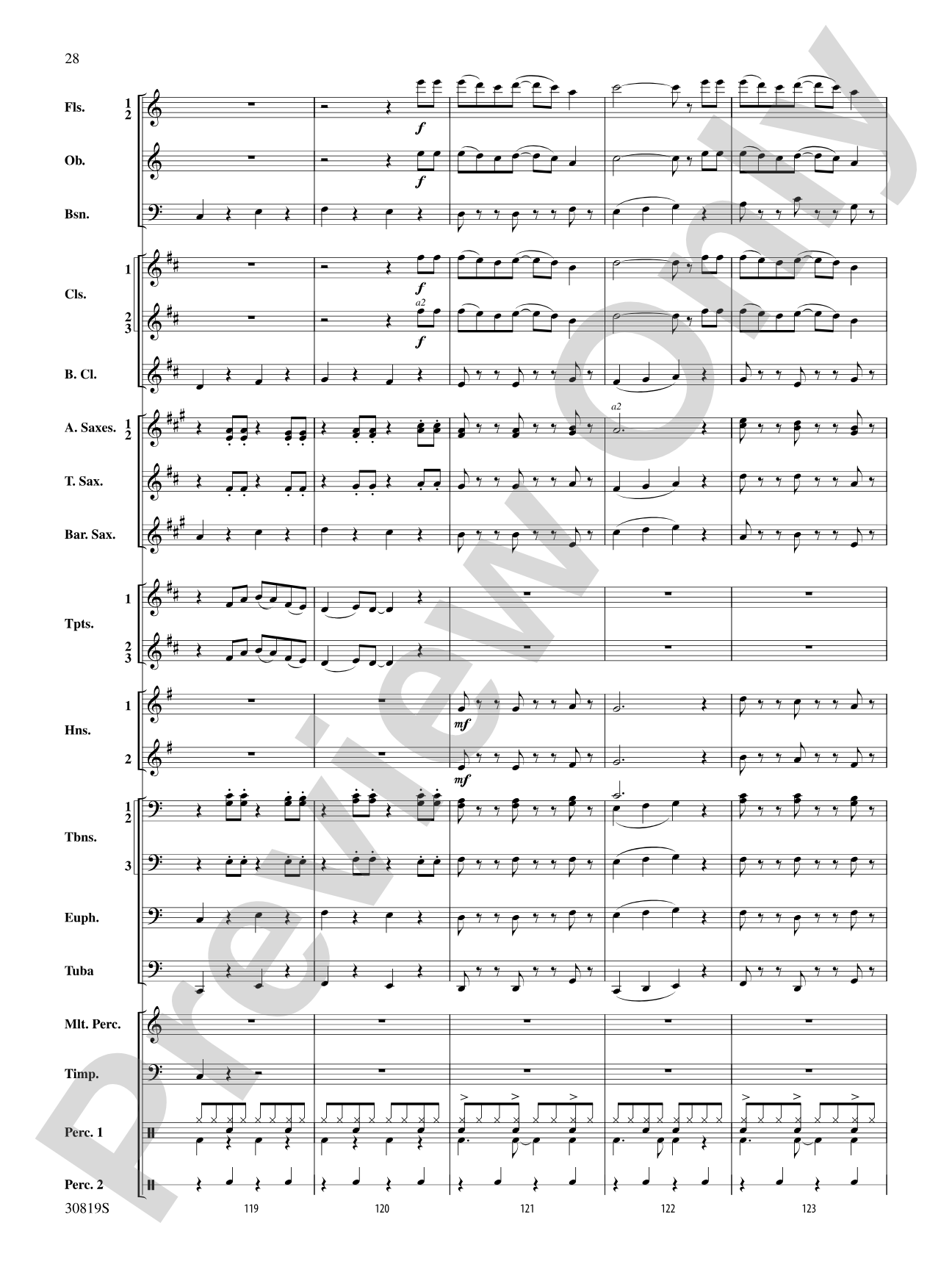 Sixties Gold: Concert Band Conductor Score & Parts