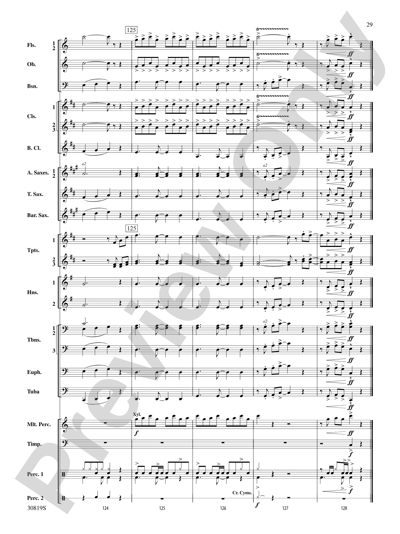 Sixties Gold: Concert Band Conductor Score & Parts