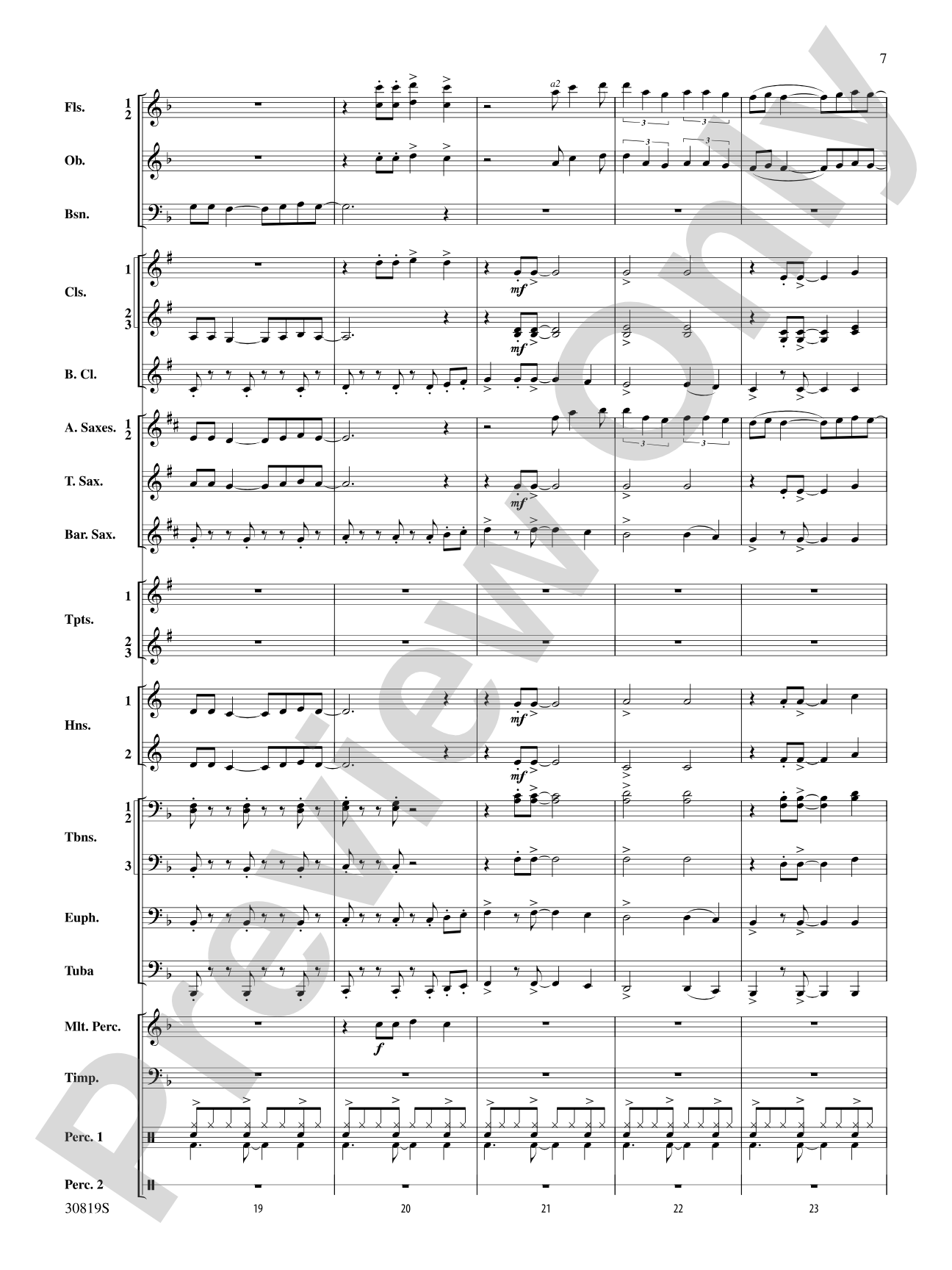 Sixties Gold: Concert Band Conductor Score & Parts