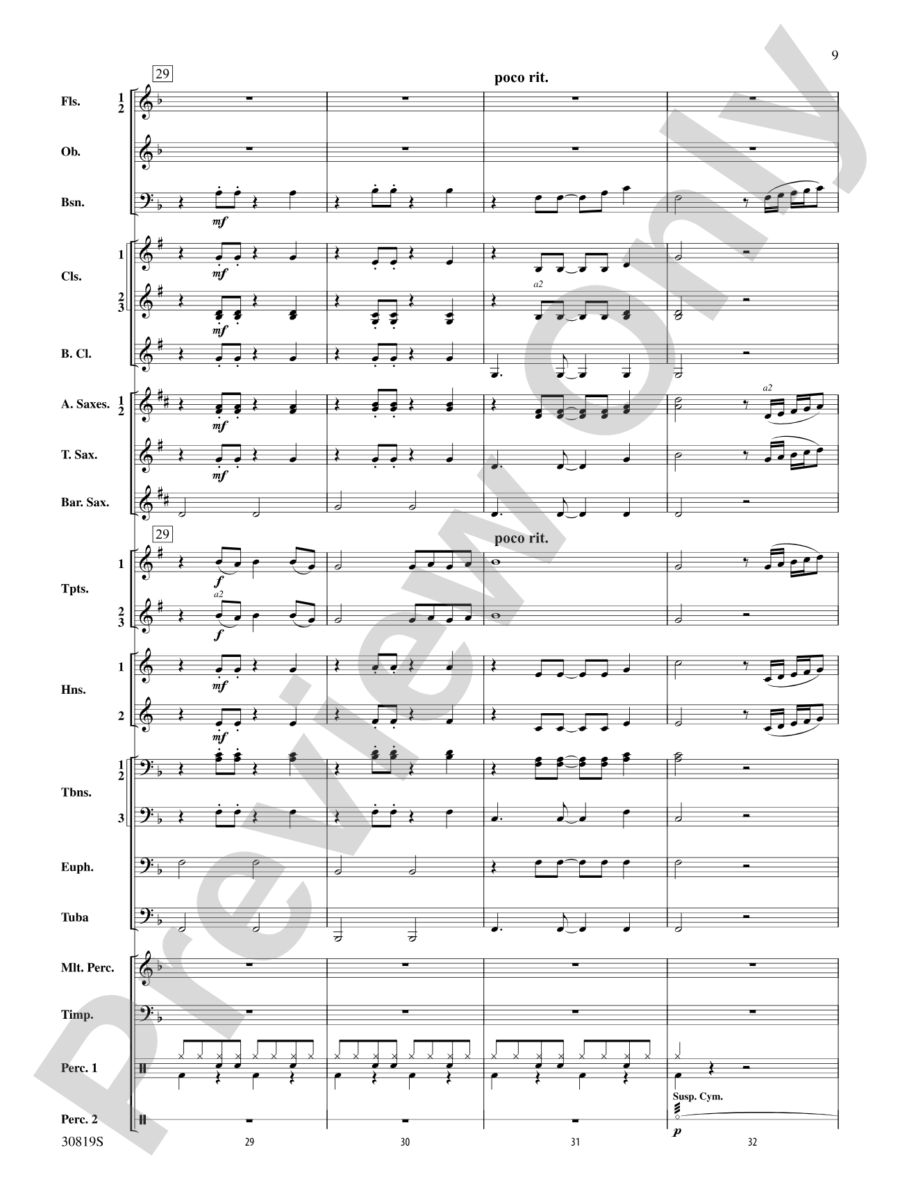 Sixties Gold: Concert Band Conductor Score & Parts