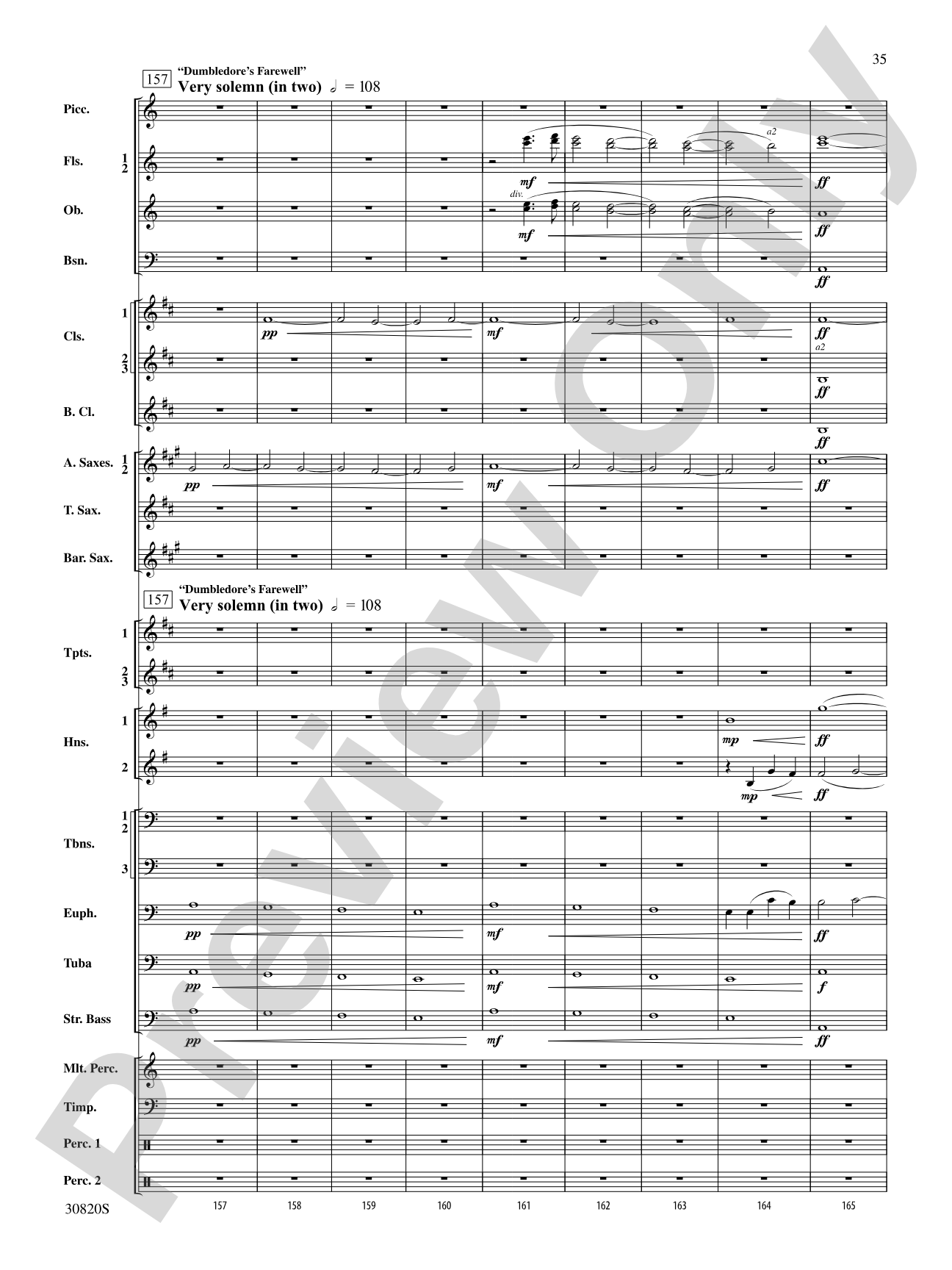 Harry Potter and the Half-Blood Prince, Suite from: Score