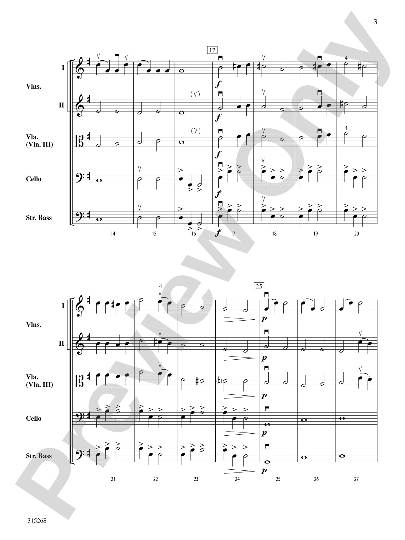 Melody on Two Notes and The Whistling Kettle: String Orchestra Conductor Score & Parts