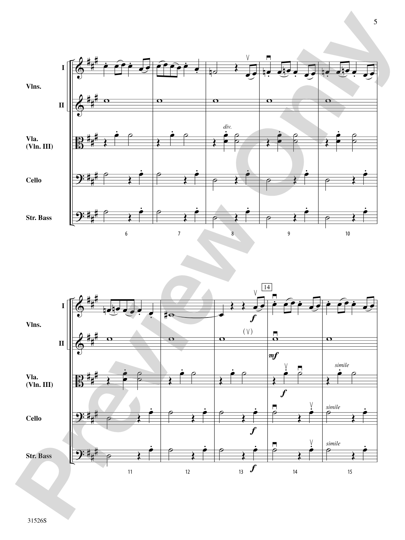 Melody on Two Notes and The Whistling Kettle: String Orchestra Conductor Score & Parts