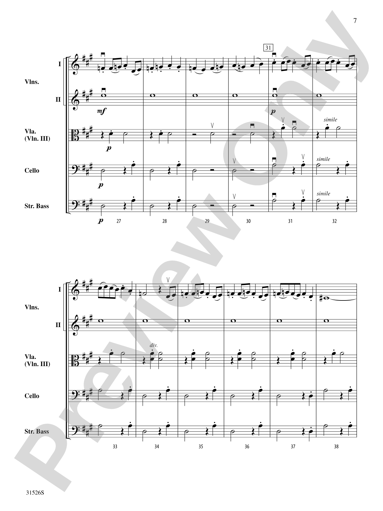 Melody on Two Notes and The Whistling Kettle: String Orchestra Conductor Score & Parts