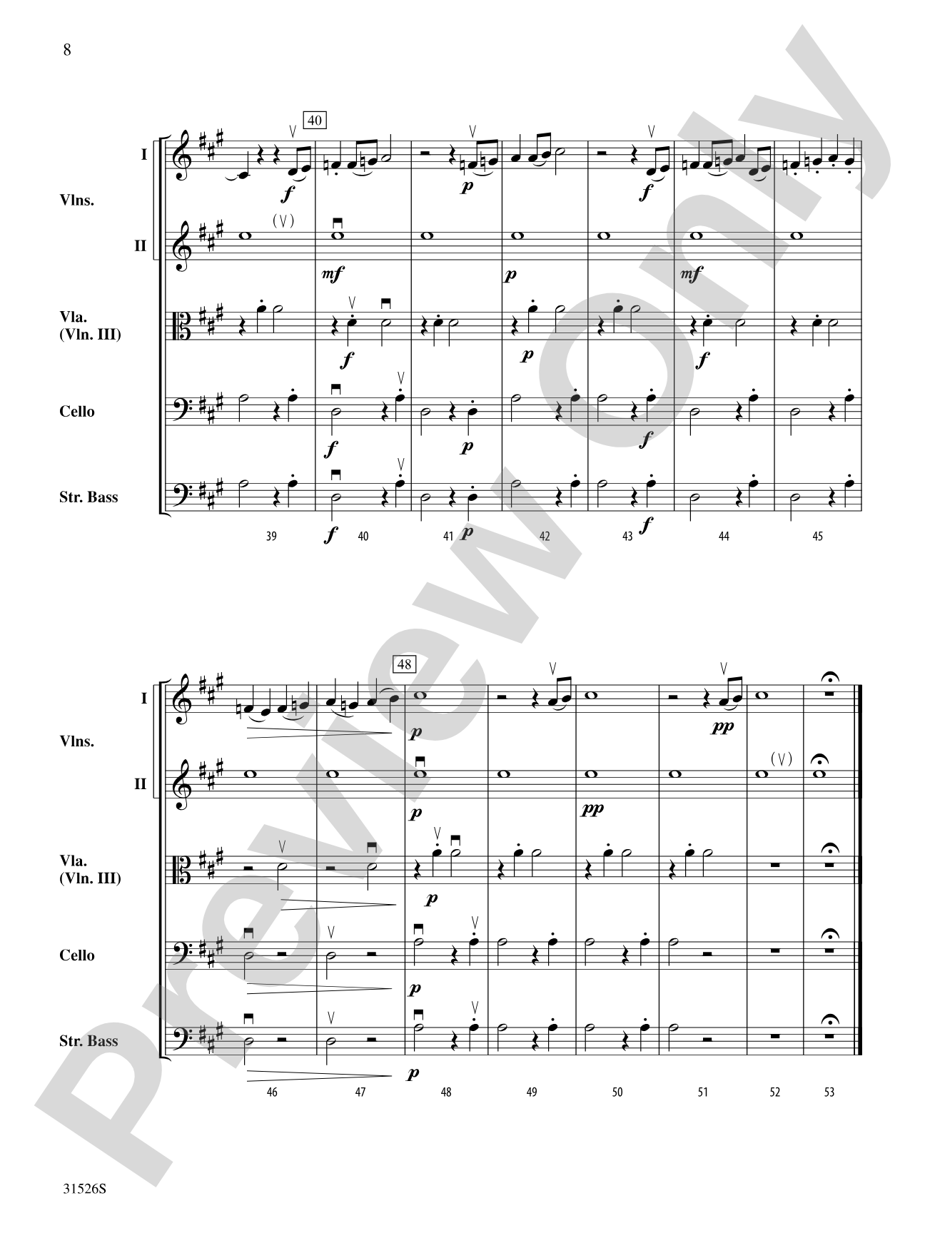 Melody on Two Notes and The Whistling Kettle: String Orchestra Conductor Score & Parts