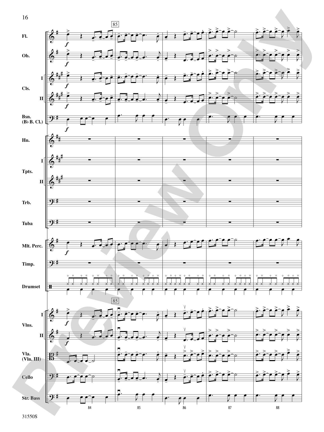 Mamma Mia, Selections from: Full Orchestra Conductor Score & Parts