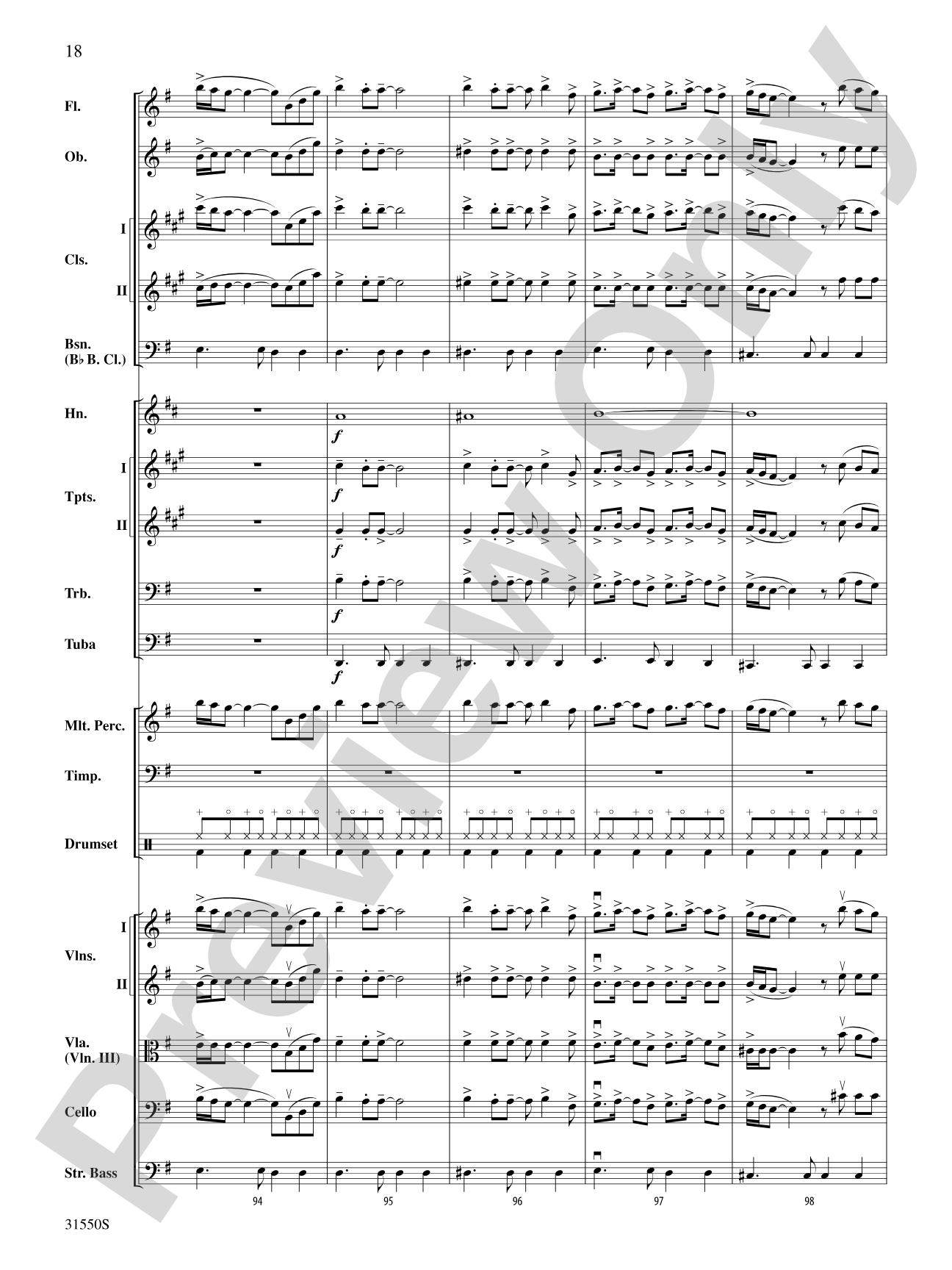 Mamma Mia, Selections from: Full Orchestra Conductor Score & Parts