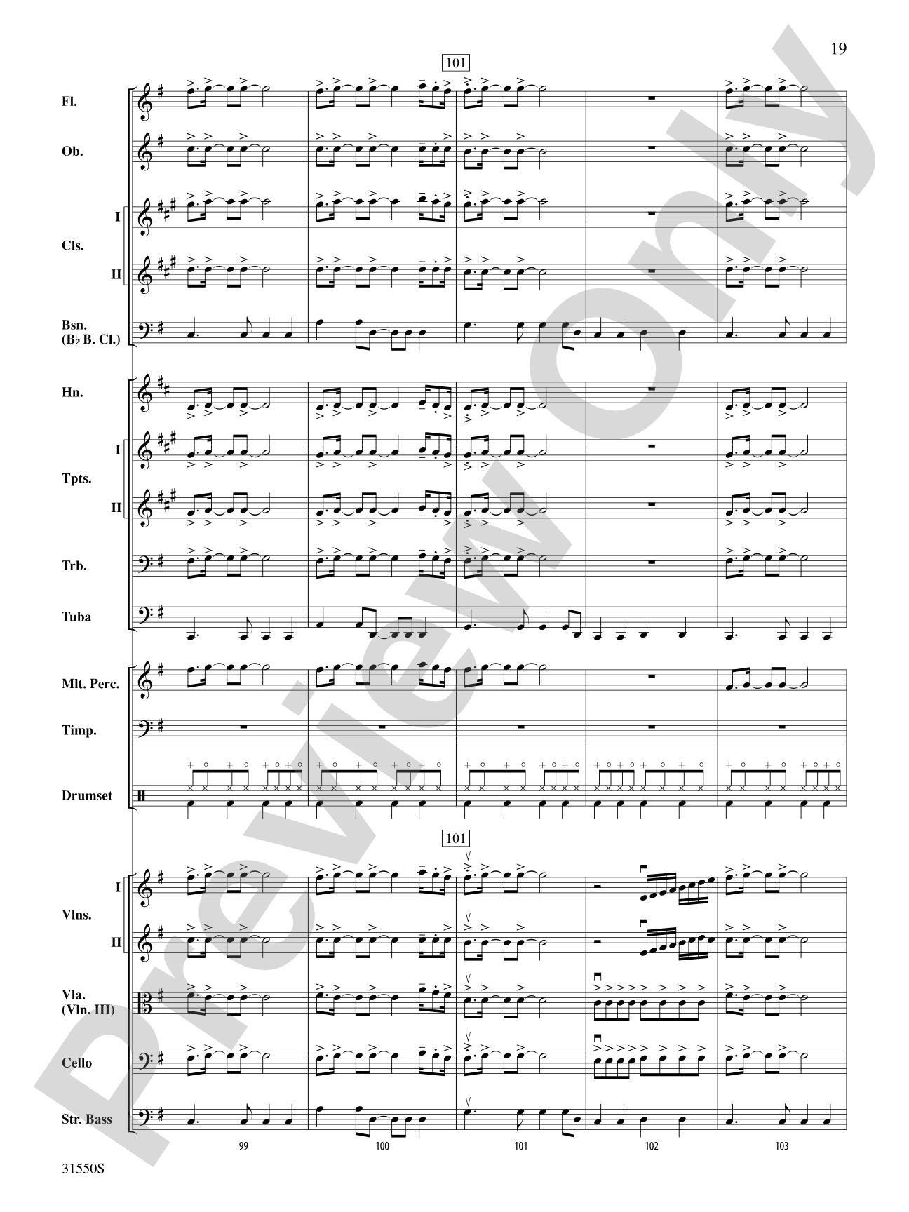 Mamma Mia, Selections from: Full Orchestra Conductor Score & Parts