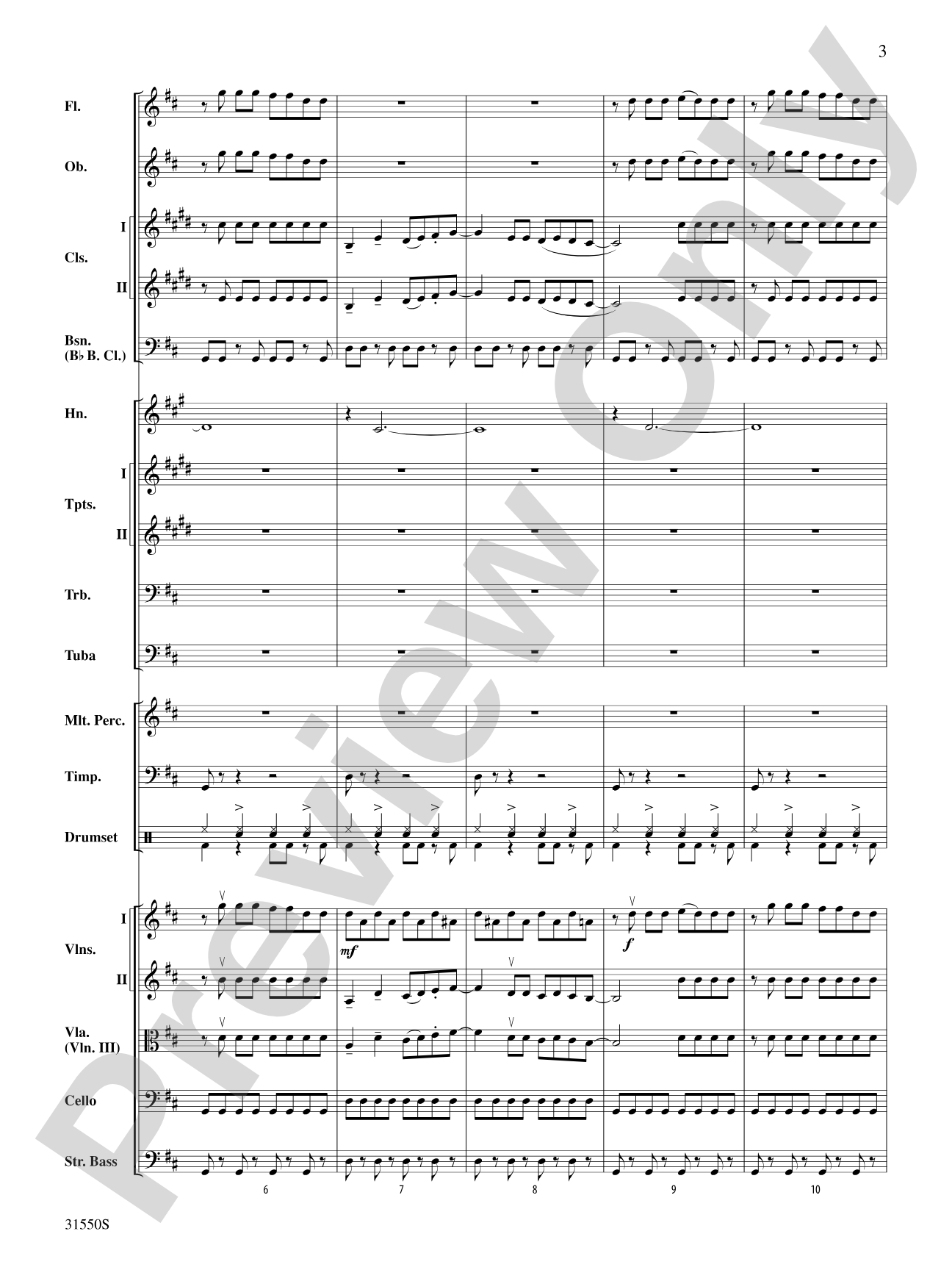 Mamma Mia, Selections from: Full Orchestra Conductor Score & Parts
