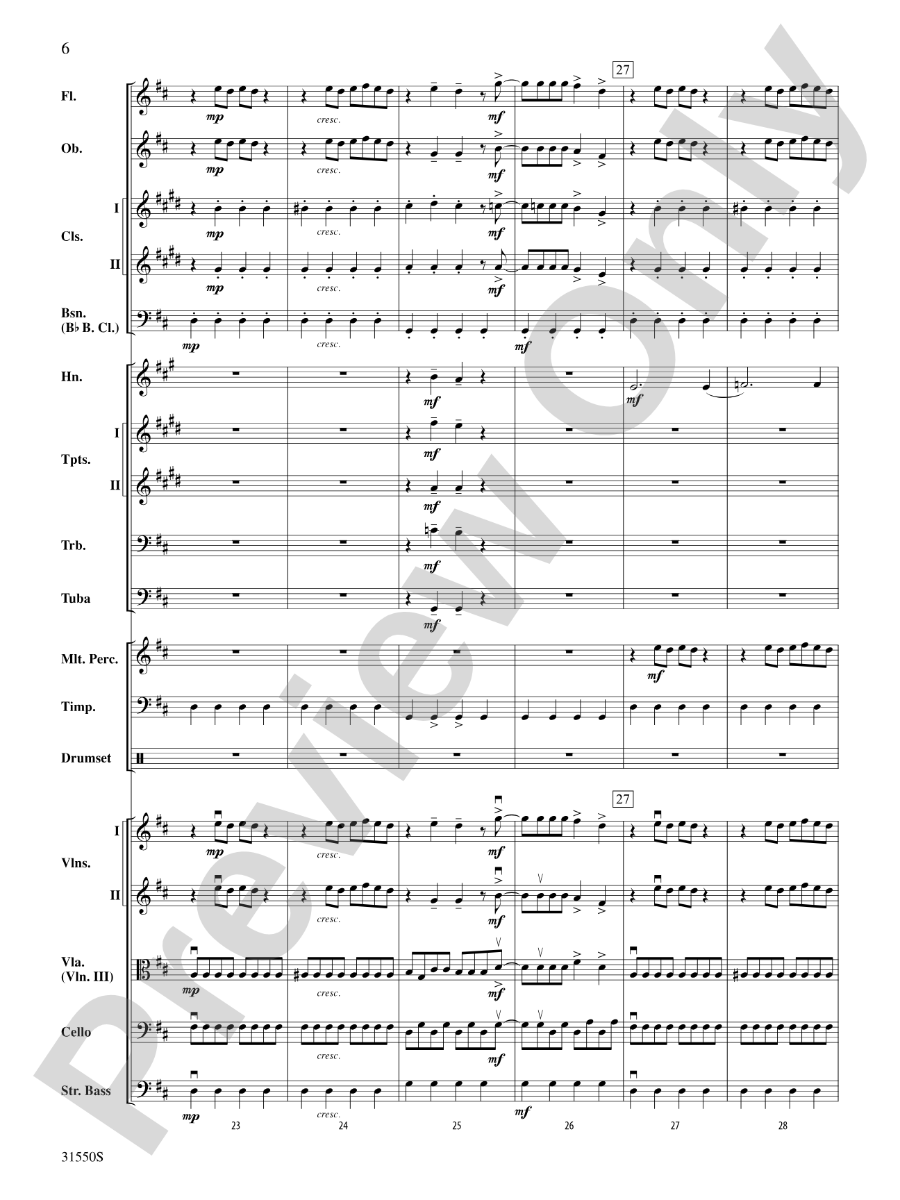 Mamma Mia, Selections from: Full Orchestra Conductor Score & Parts