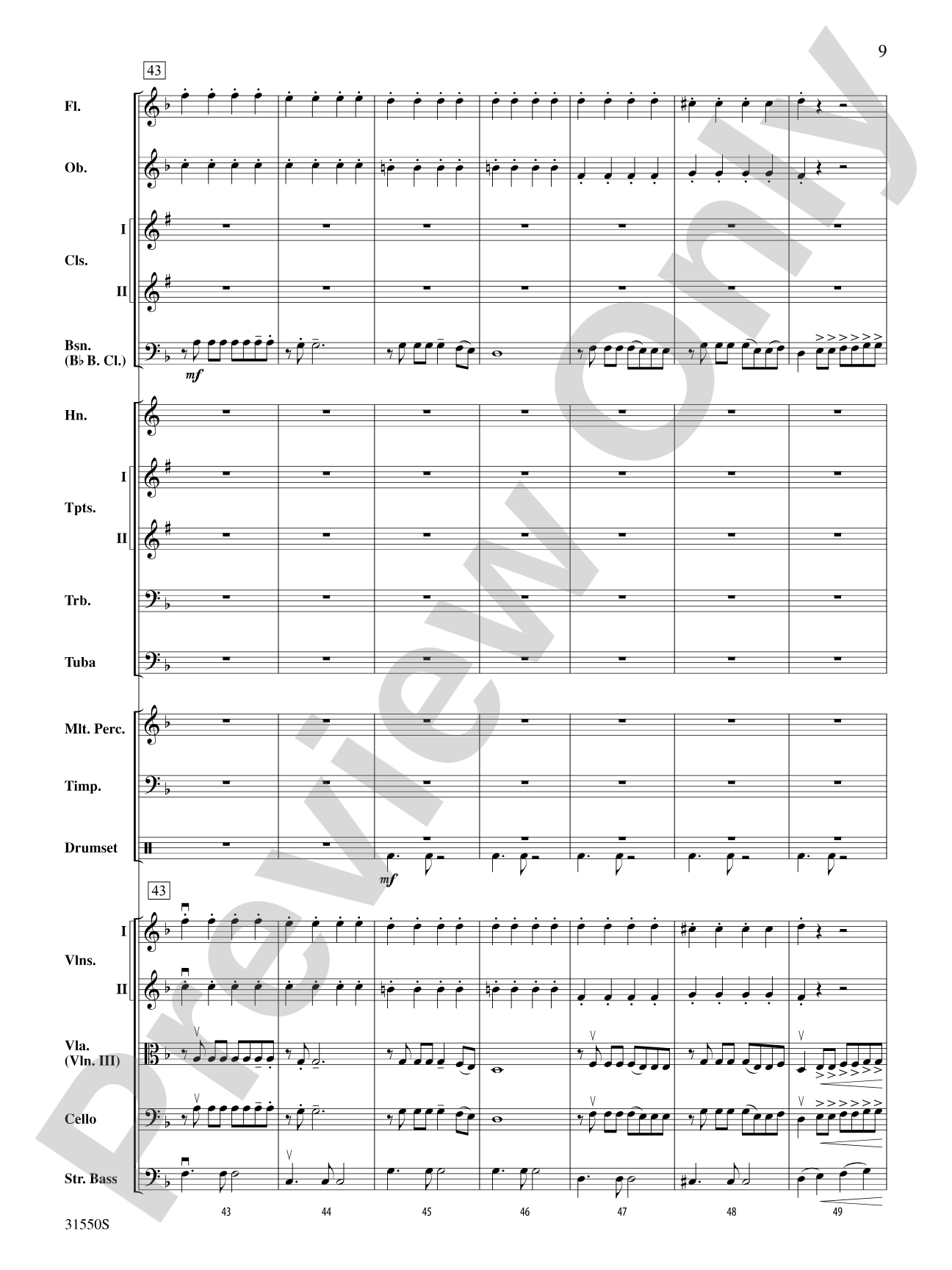 Mamma Mia, Selections from: Full Orchestra Conductor Score & Parts