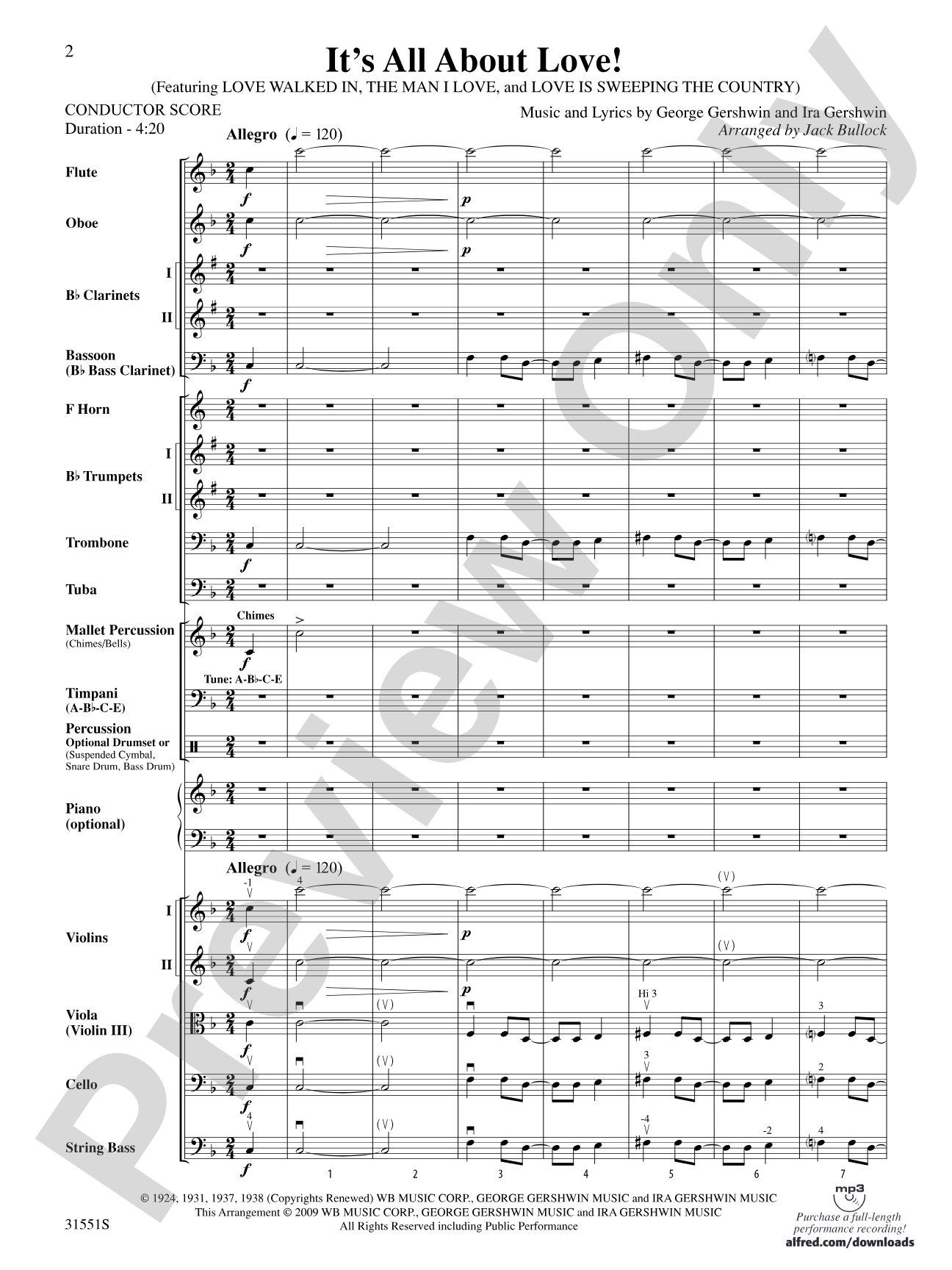 It's All About Love!: Score