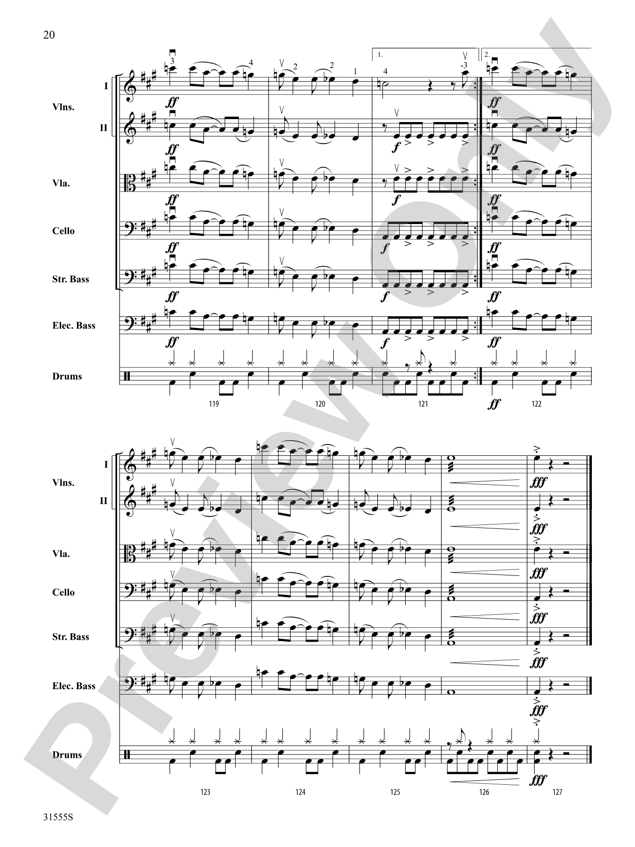 Led Zeppelin Medley: String Orchestra Conductor Score & Parts