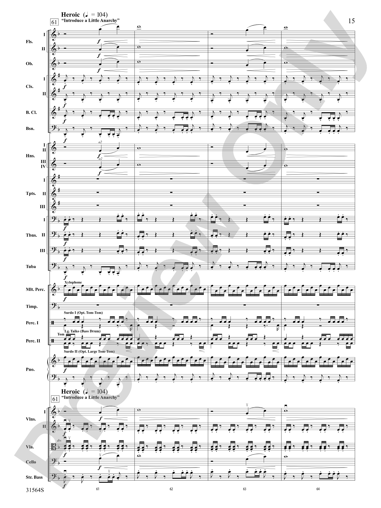 The Dark Knight, Concert Suite from: Full Orchestra Conductor Score & Parts