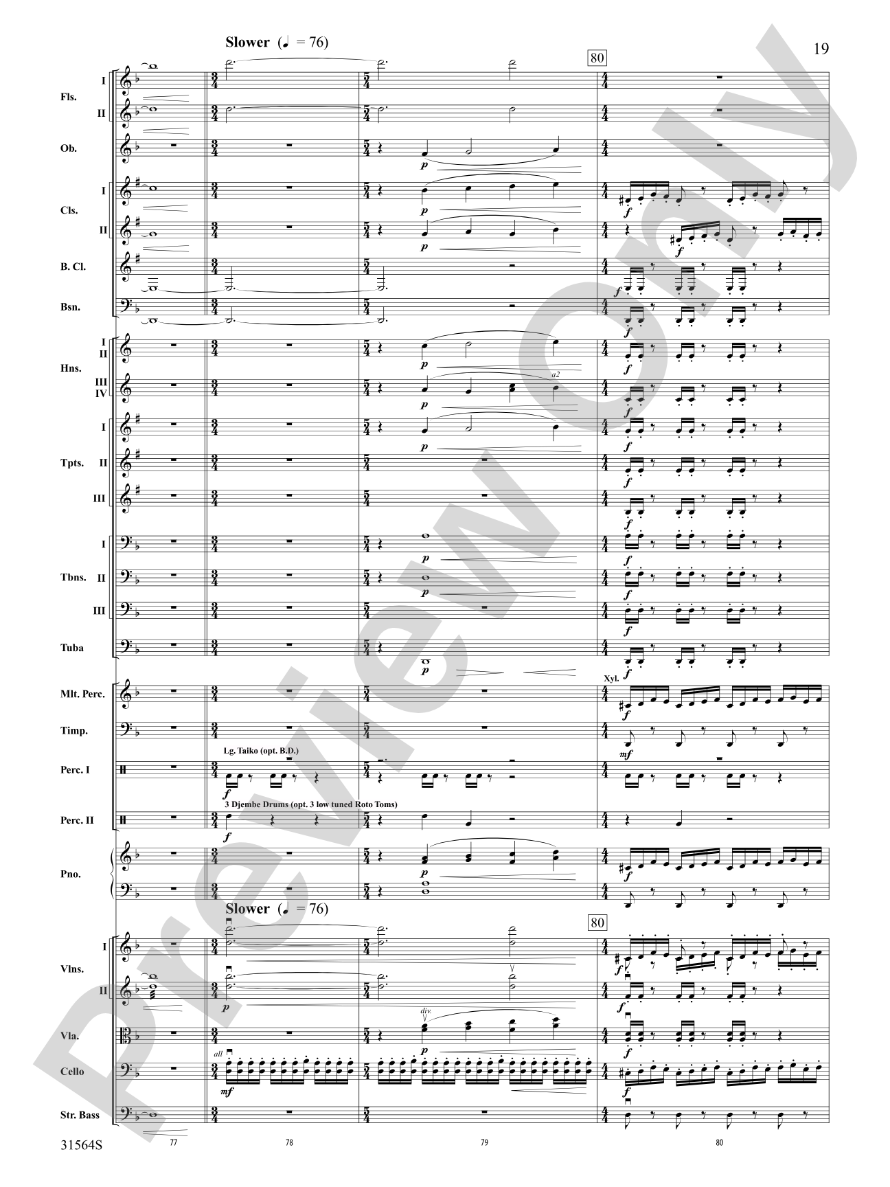 The Dark Knight, Concert Suite from: Full Orchestra Conductor Score & Parts