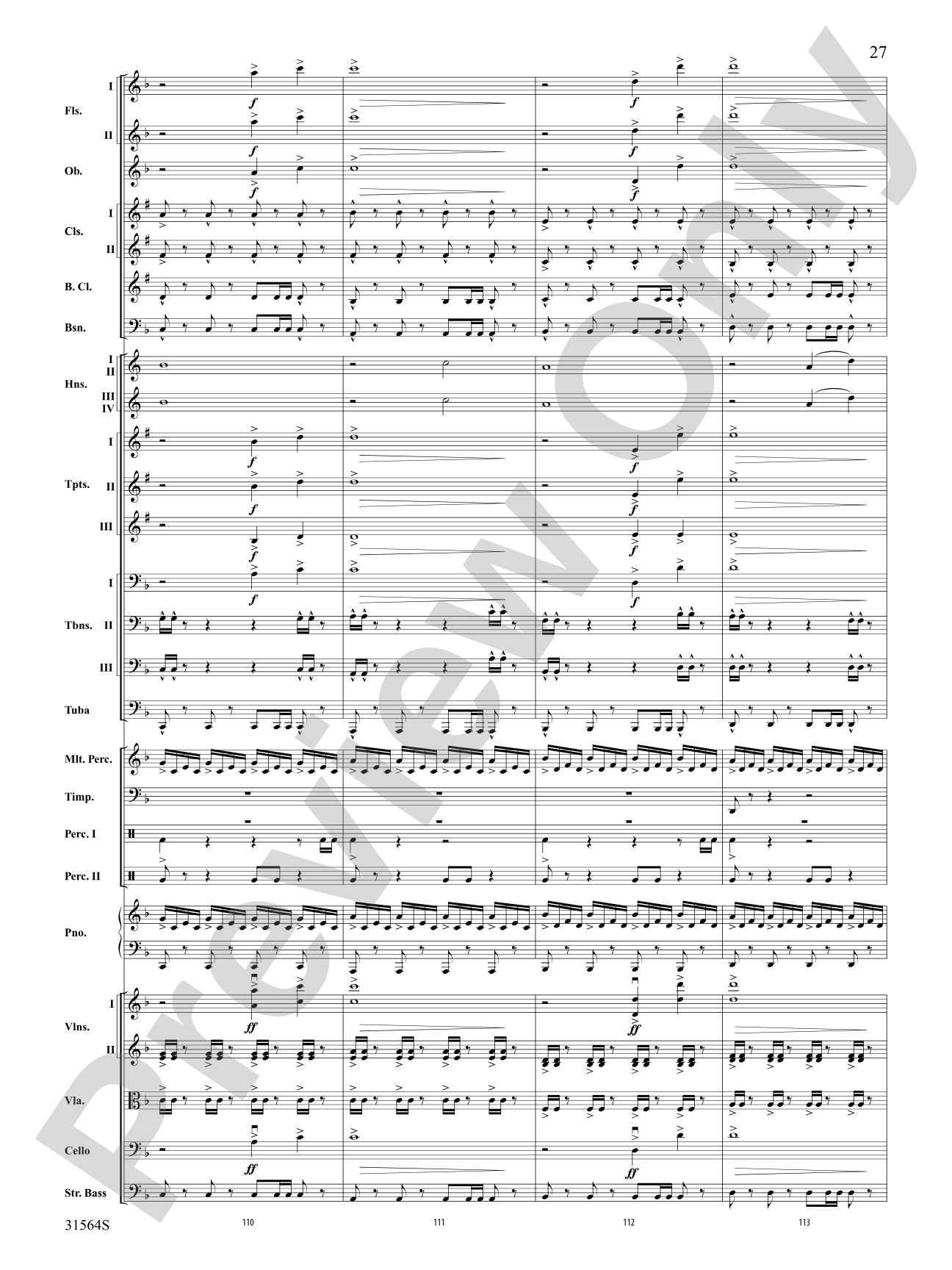 The Dark Knight, Concert Suite from: Full Orchestra Conductor Score & Parts