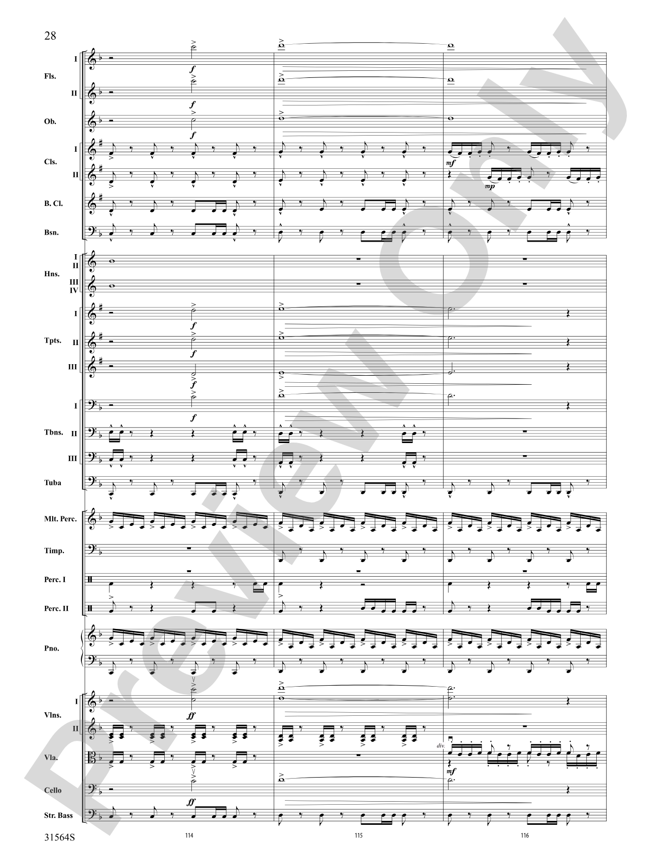 The Dark Knight, Concert Suite from: Full Orchestra Conductor Score & Parts