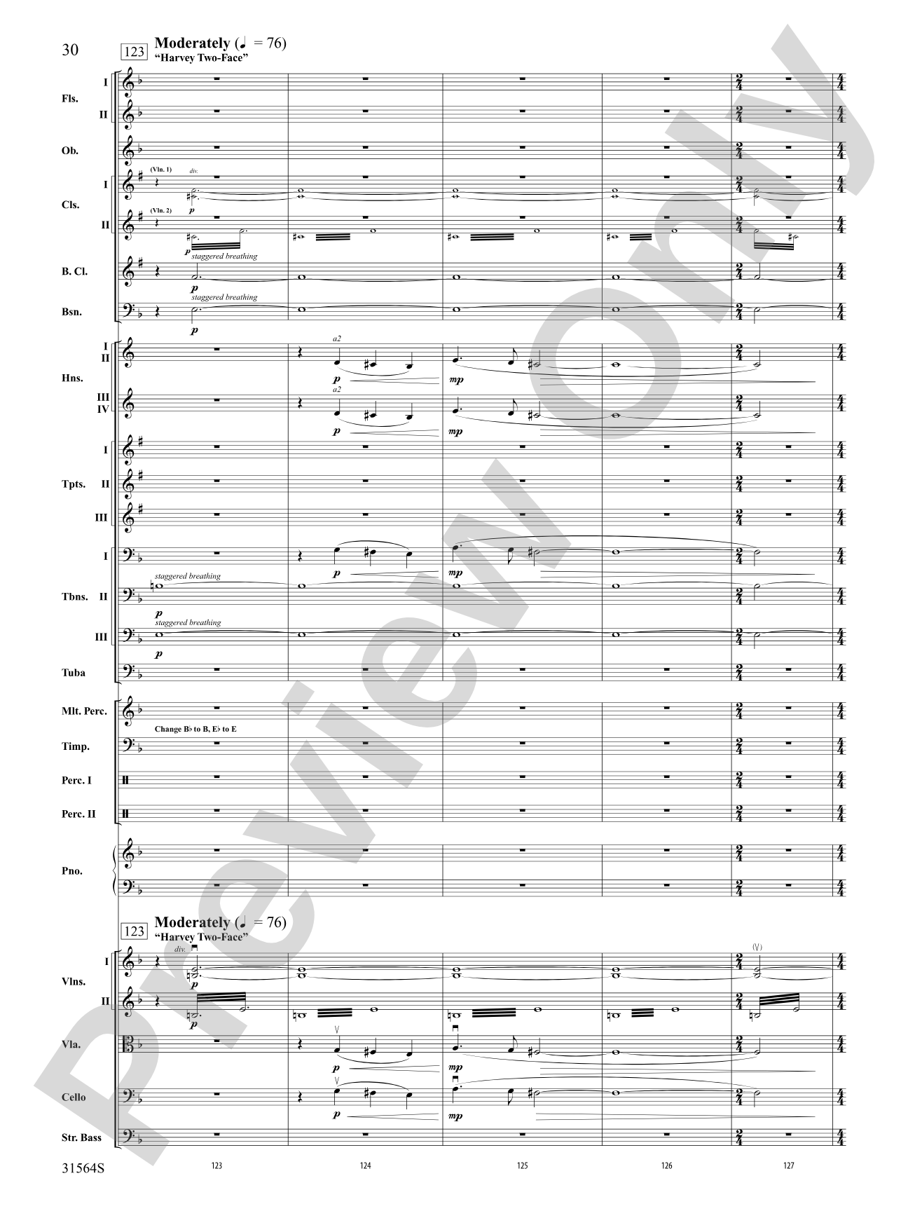 The Dark Knight, Concert Suite from: Full Orchestra Conductor Score & Parts