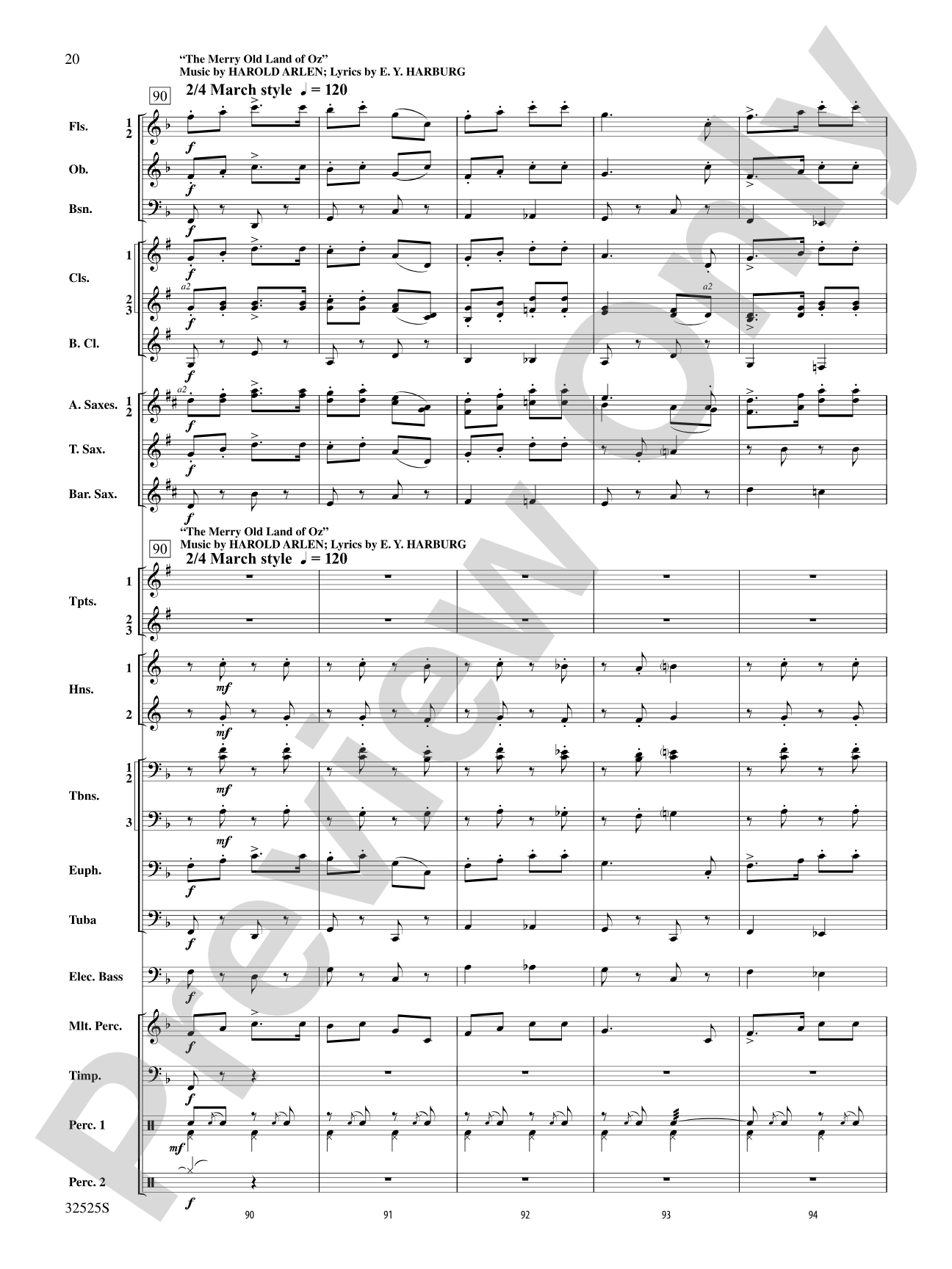 The Wizard of Oz Meets The Wiz: Concert Band Conductor Score & Parts