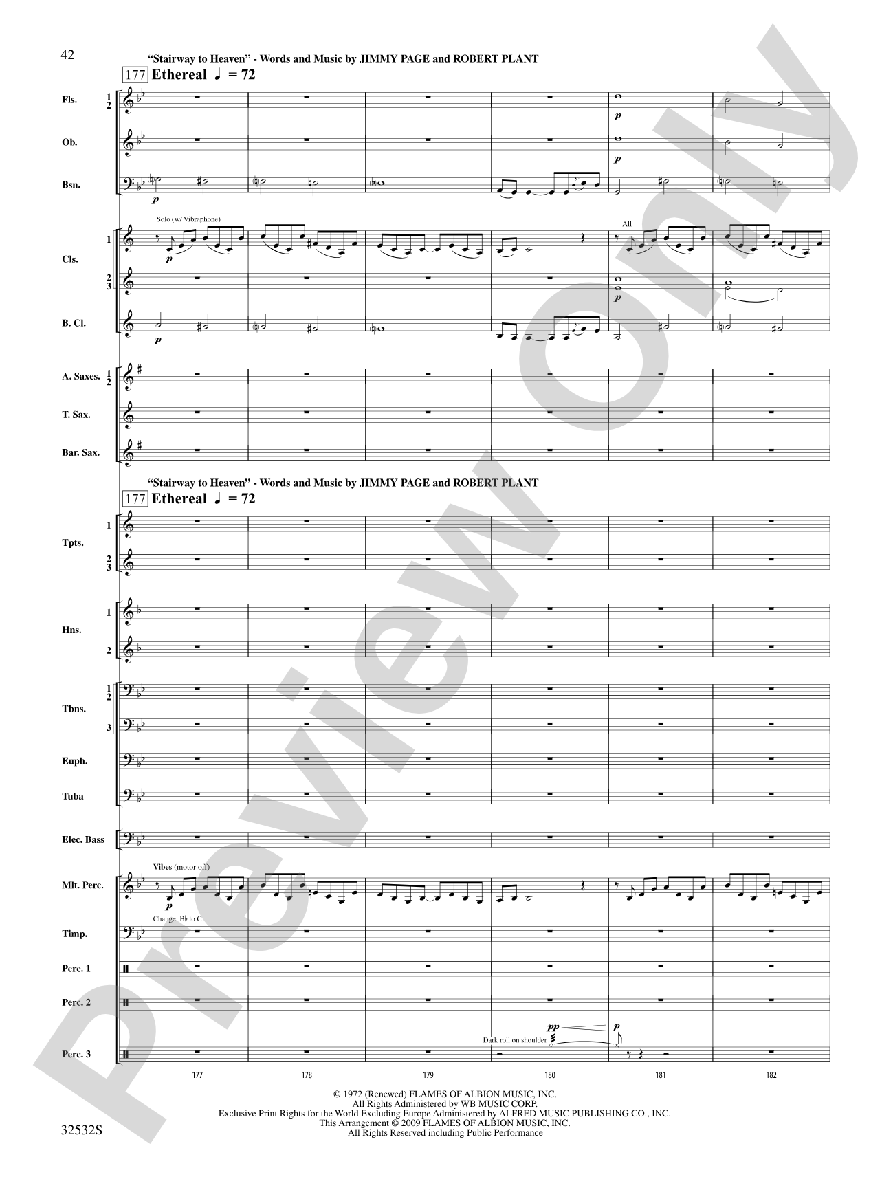 Led Zeppelin on Tour: Concert Band Conductor Score & Parts