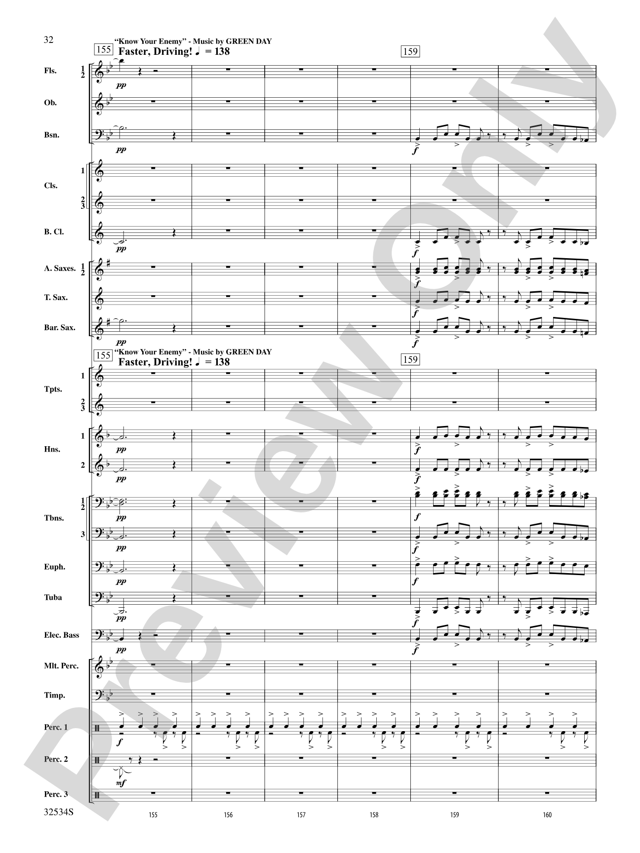 21st Century Breakdown, Suite from Green Day's: Concert Band Conductor Score & Parts