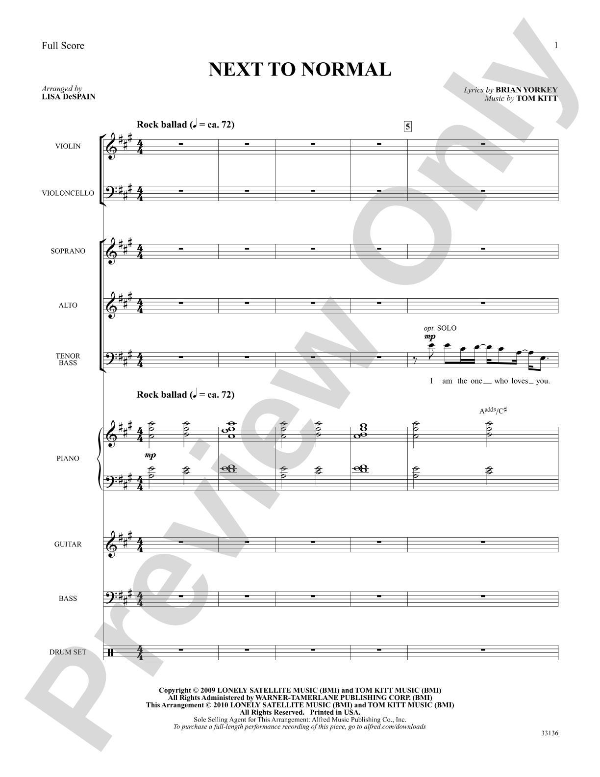 Next to Normal: A Choral Medley: Choral SoundPax