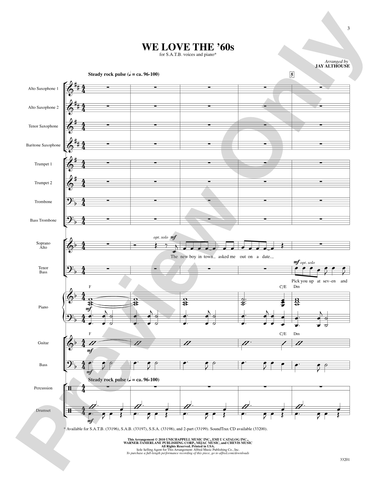 We Love the '60s: Choral SoundPax