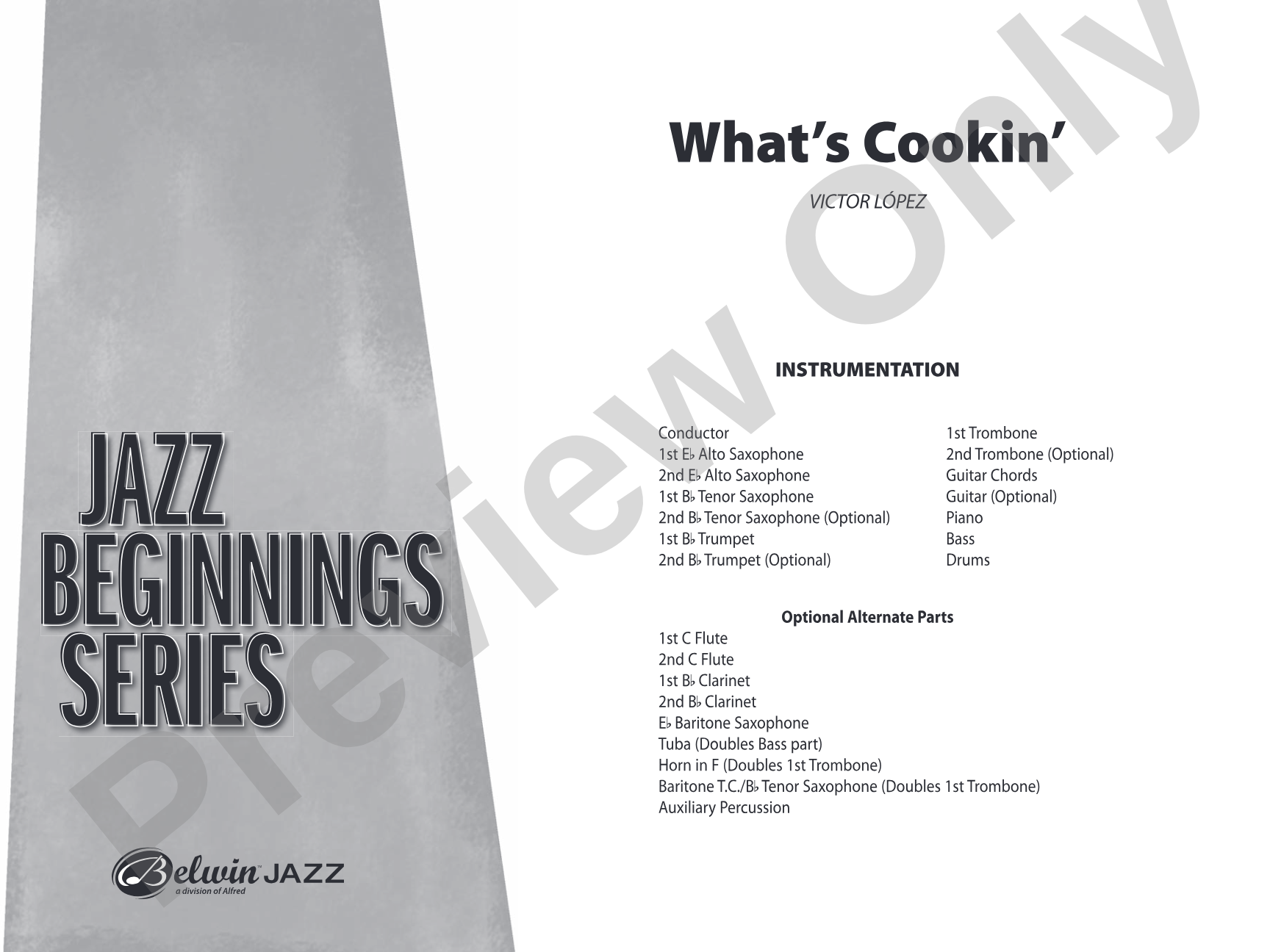 What's Cookin': Jazz Ensemble Conductor Score & Parts