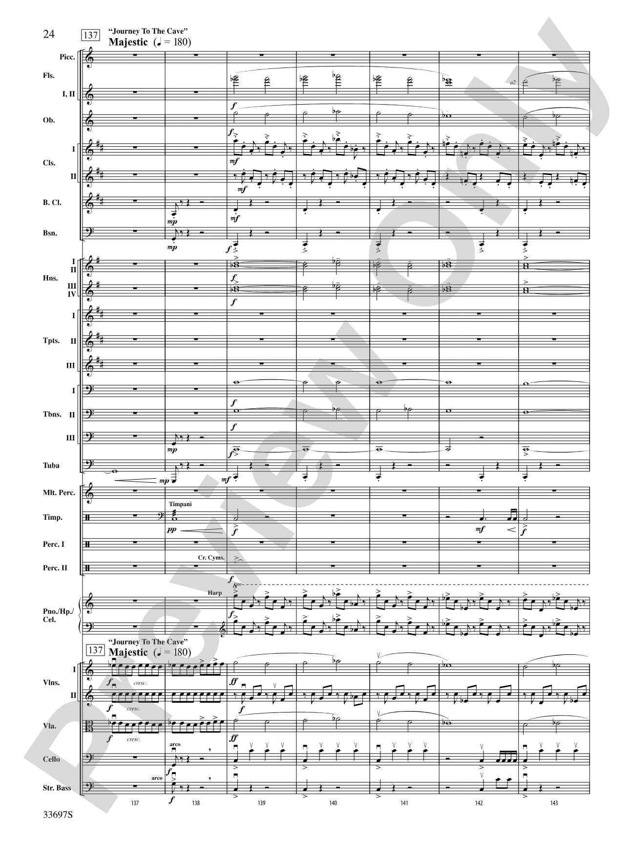 Harry Potter and the Half-Blood Prince, Concert Suite from: Full Orchestra Conductor Score & Parts