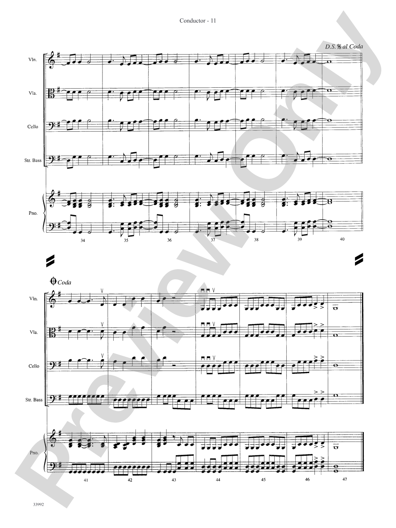 Great Themes from TV and Movies: String Orchestra Conductor Score & Parts