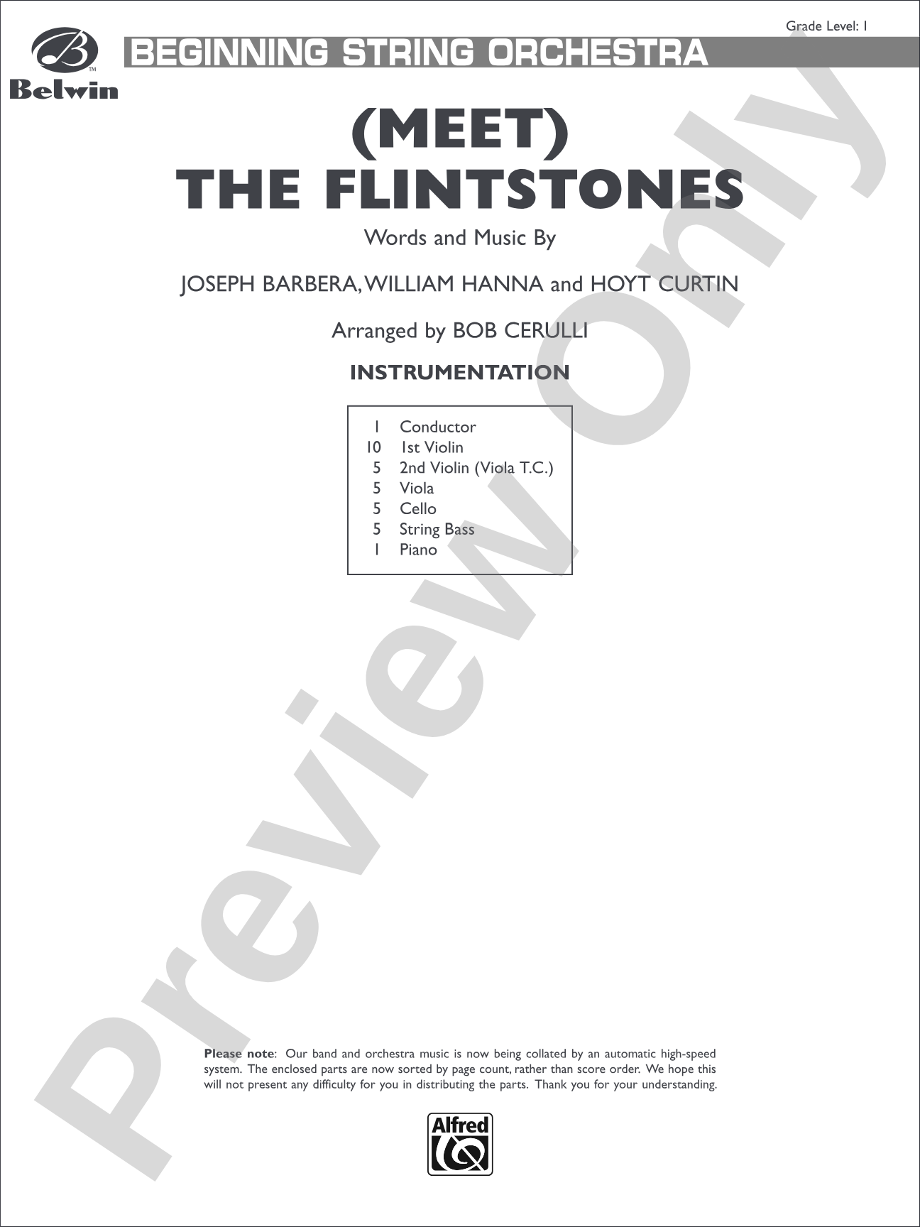 Great Themes from TV and Movies: String Orchestra Conductor Score & Parts