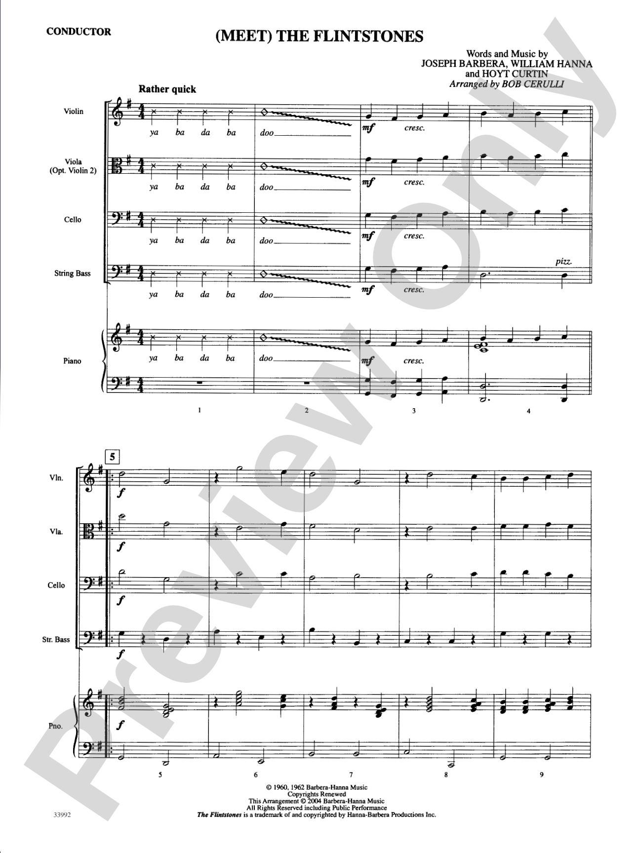Great Themes from TV and Movies: String Orchestra Conductor Score & Parts
