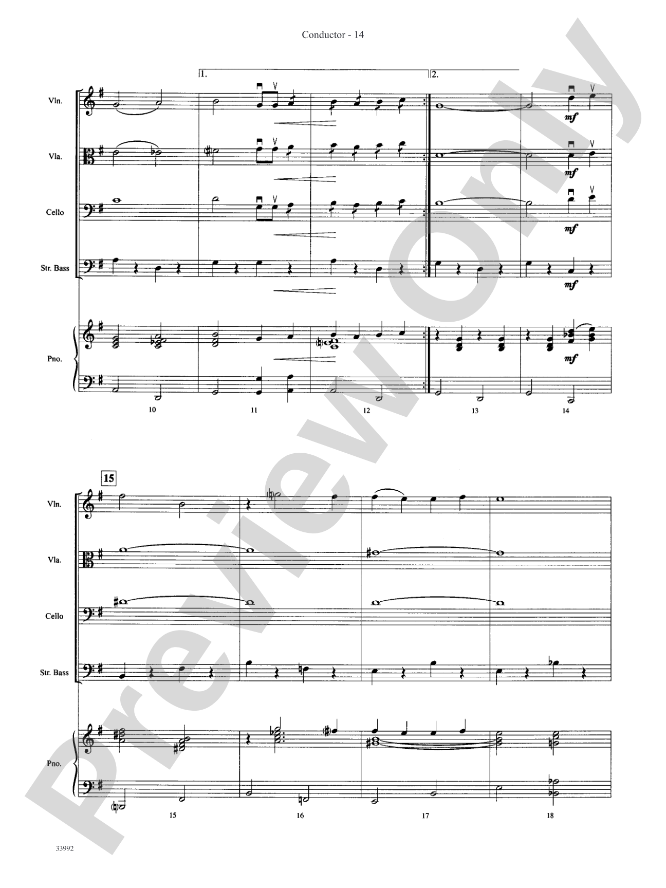 Great Themes from TV and Movies: String Orchestra Conductor Score & Parts