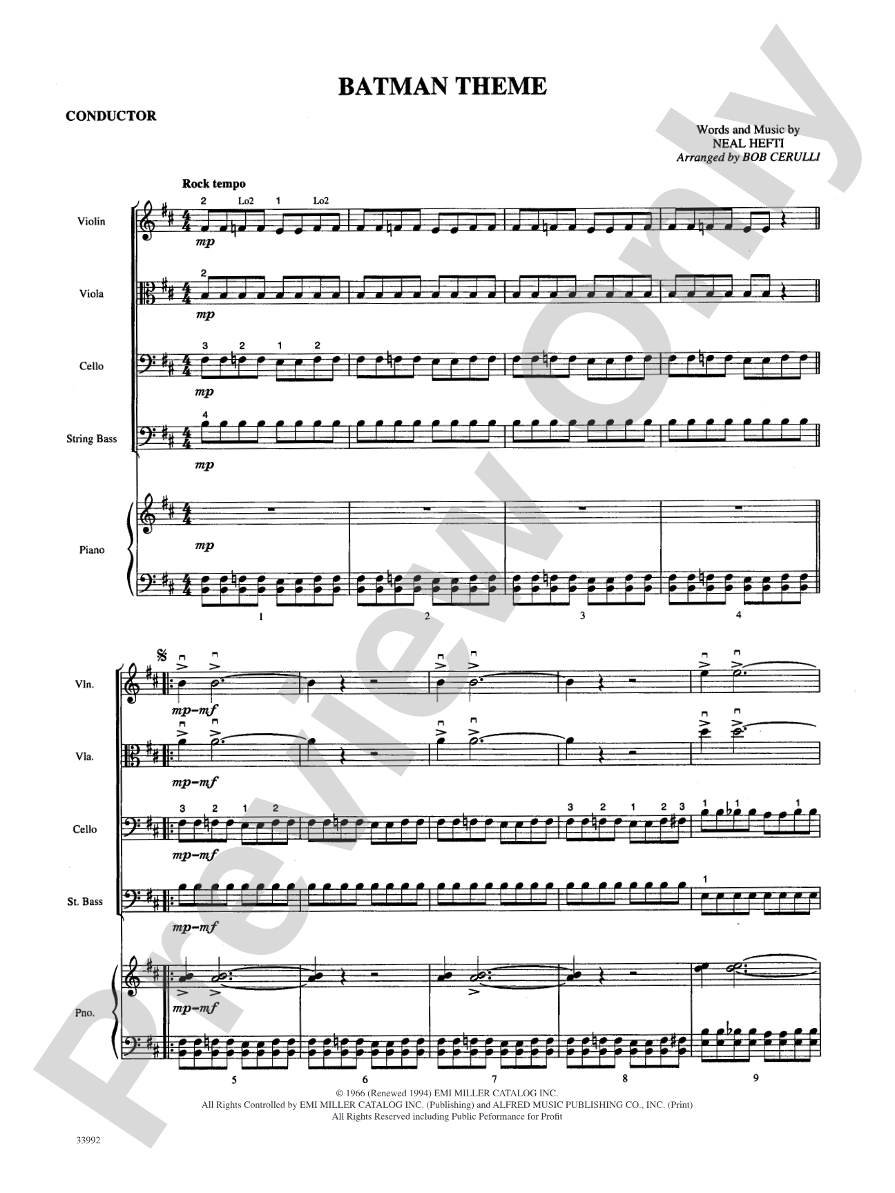 Great Themes from TV and Movies: String Orchestra Conductor Score & Parts