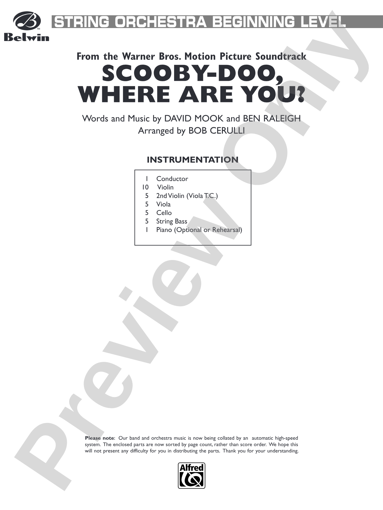 Great Themes from TV and Movies: String Orchestra Conductor Score & Parts