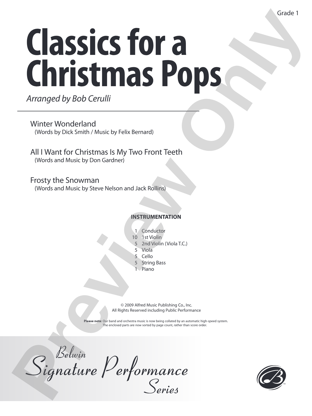 Classics for a Christmas Pops, Level 1: String Orchestra Conductor Score & Parts