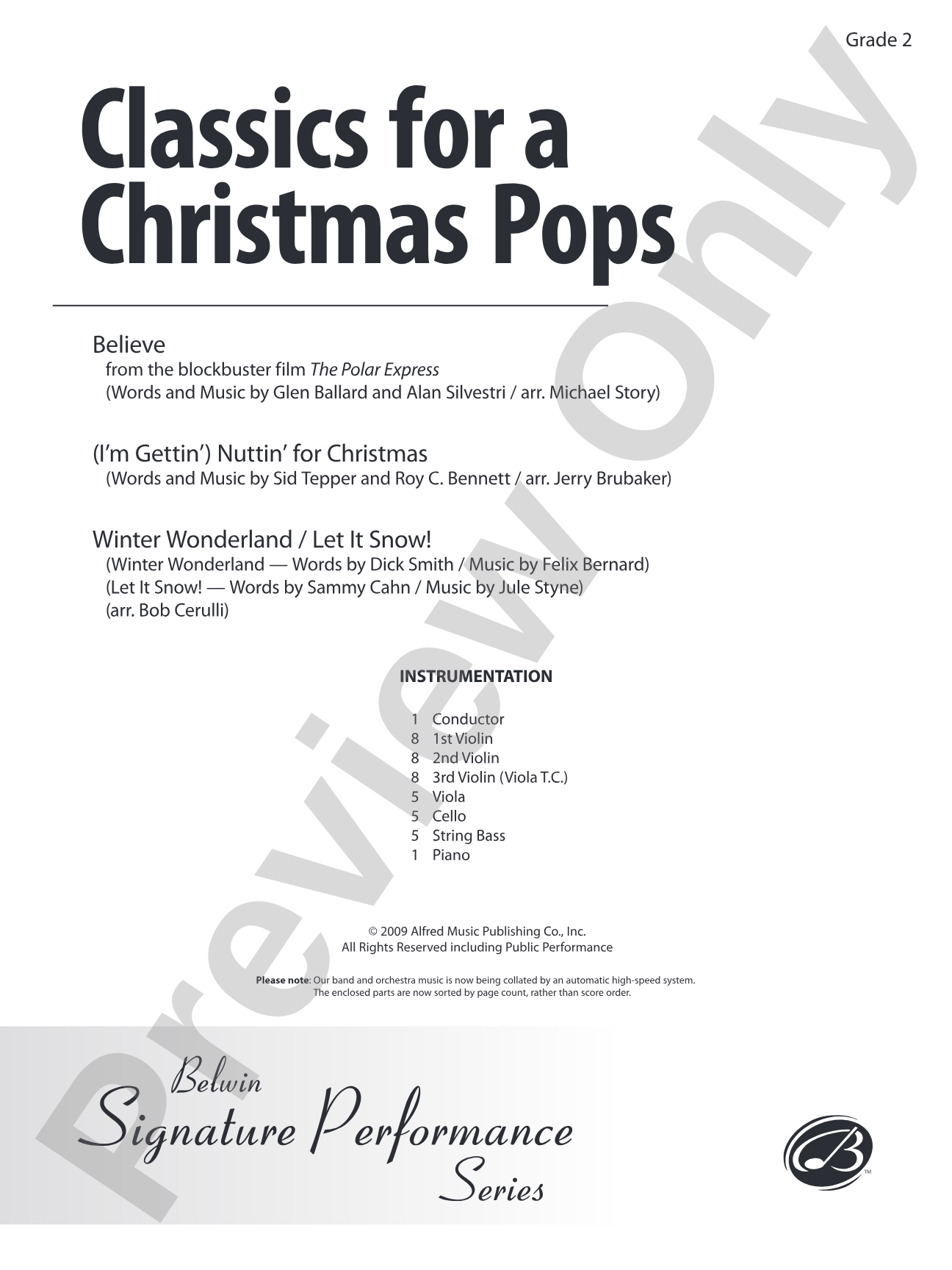 Classics for a Christmas Pops, Level 2: String Orchestra Conductor Score & Parts