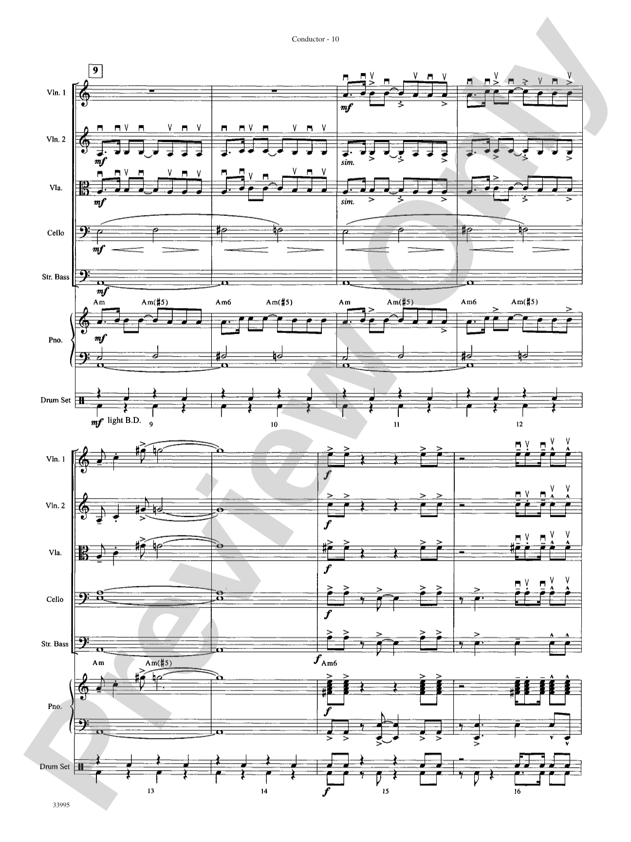 Great Movie Themes: String Orchestra Conductor Score & Parts