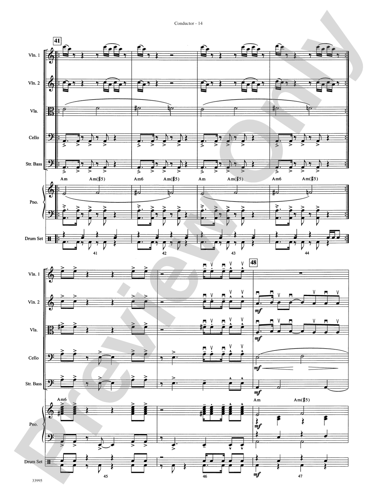 Great Movie Themes: String Orchestra Conductor Score & Parts