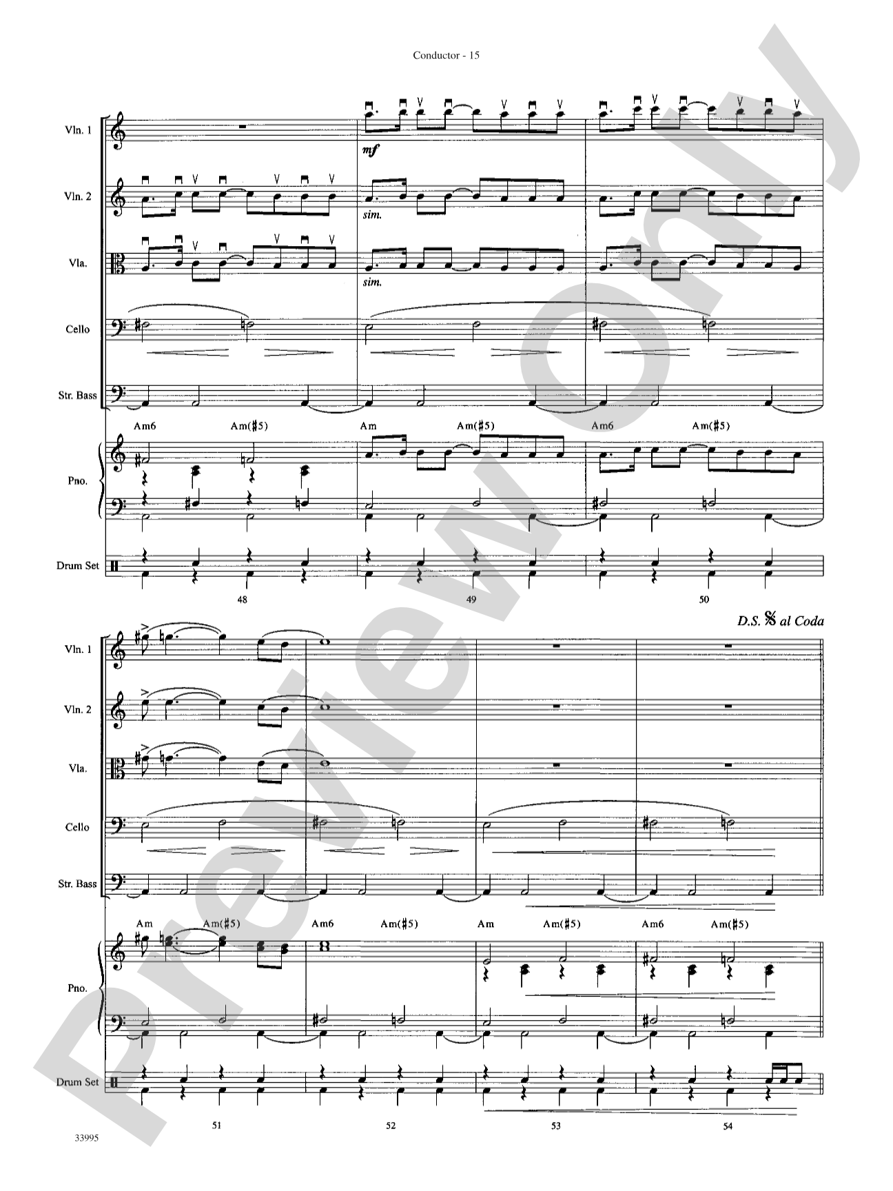 Great Movie Themes: String Orchestra Conductor Score & Parts