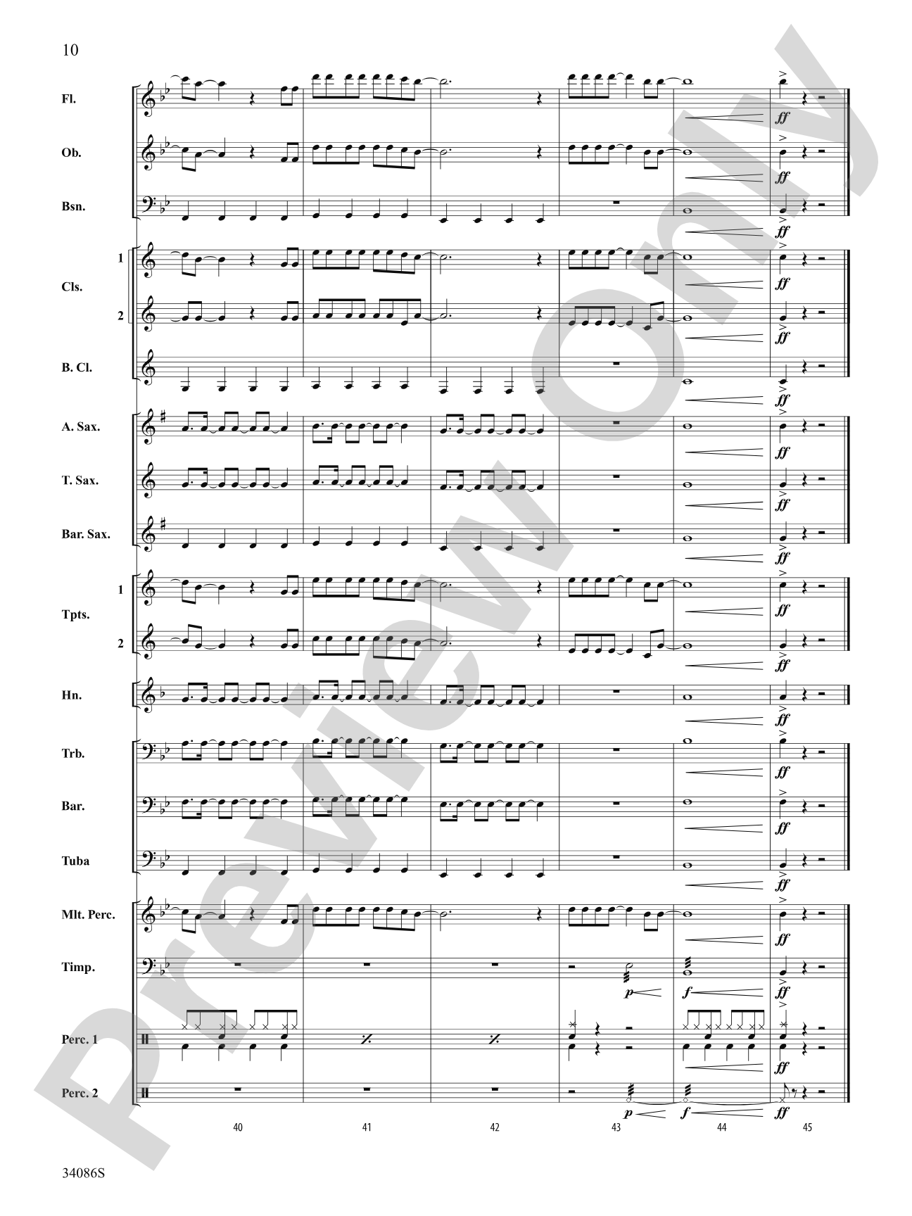 The Edge of Glory: Concert Band Conductor Score & Parts