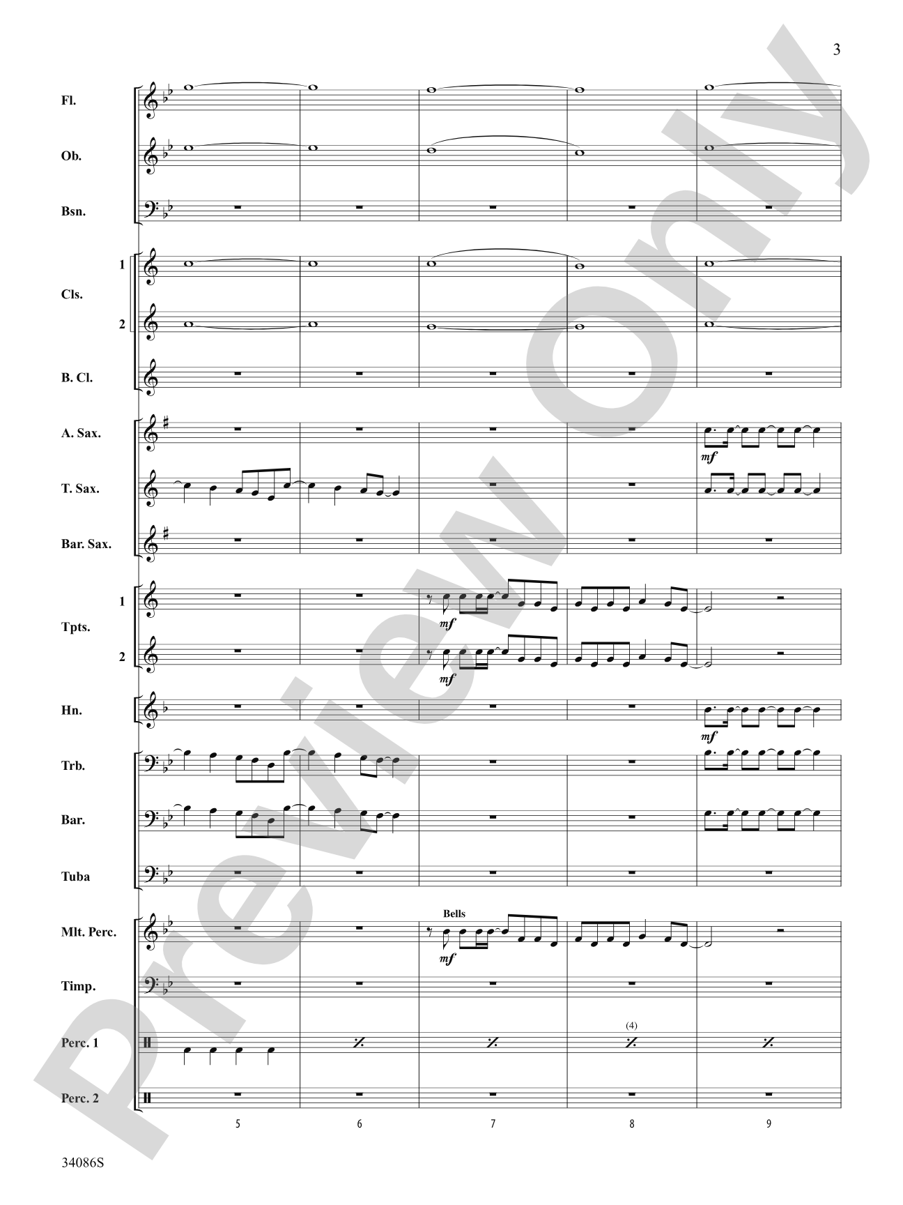 The Edge of Glory: Concert Band Conductor Score & Parts
